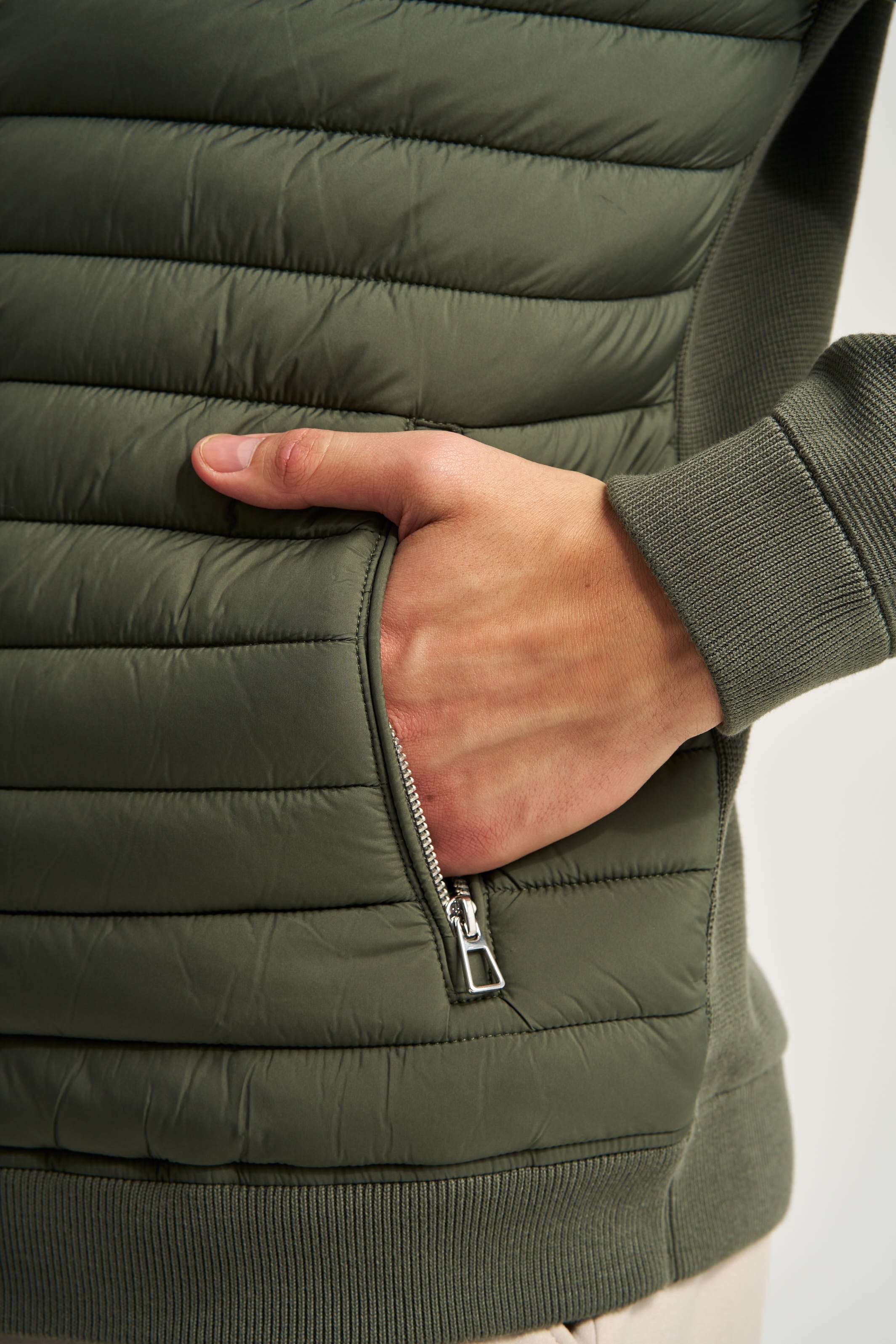 Avallon Padded Cardigan Green