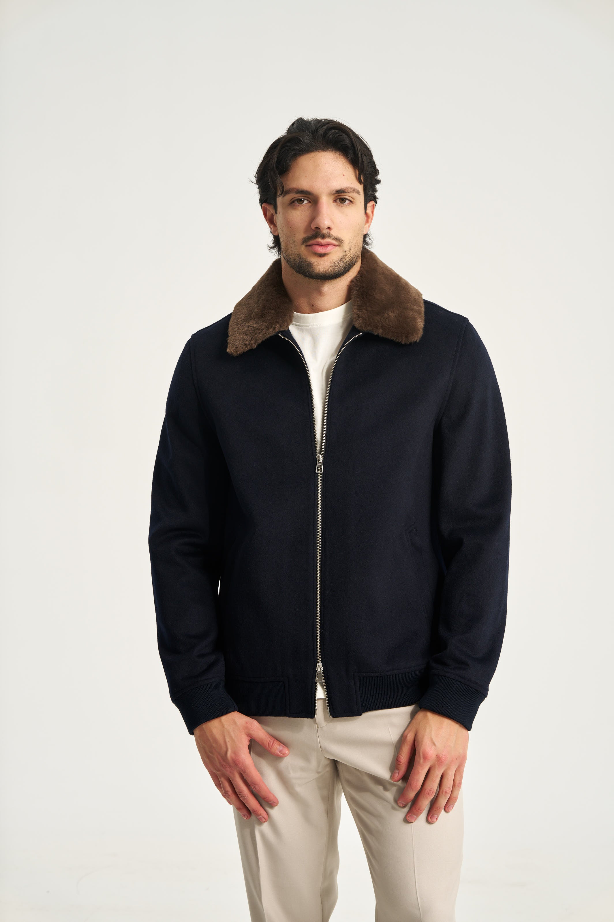 Constance Fur Jacket Navy