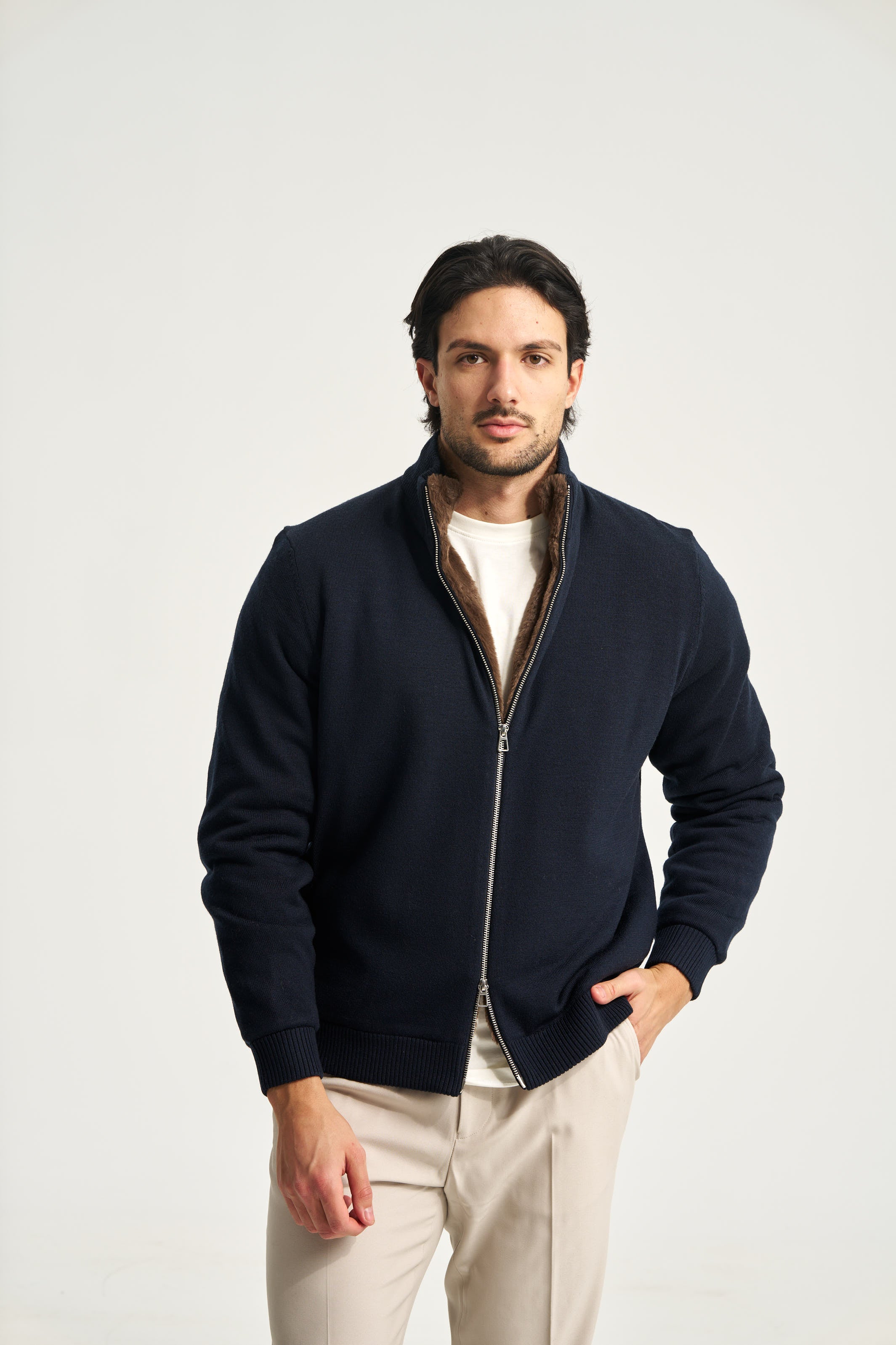 Milano Fur Jumper Navy