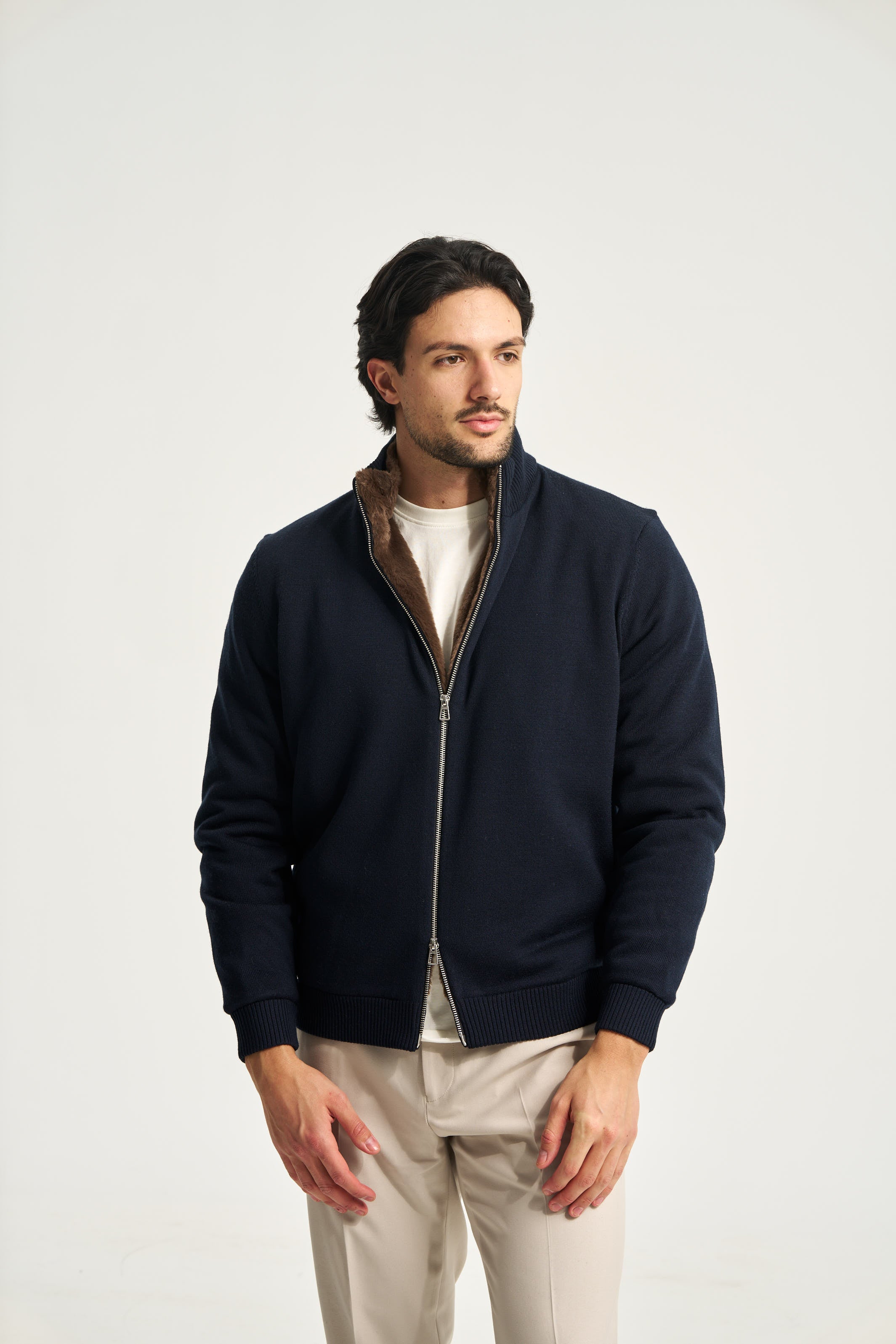 Milano Fur Jumper Navy