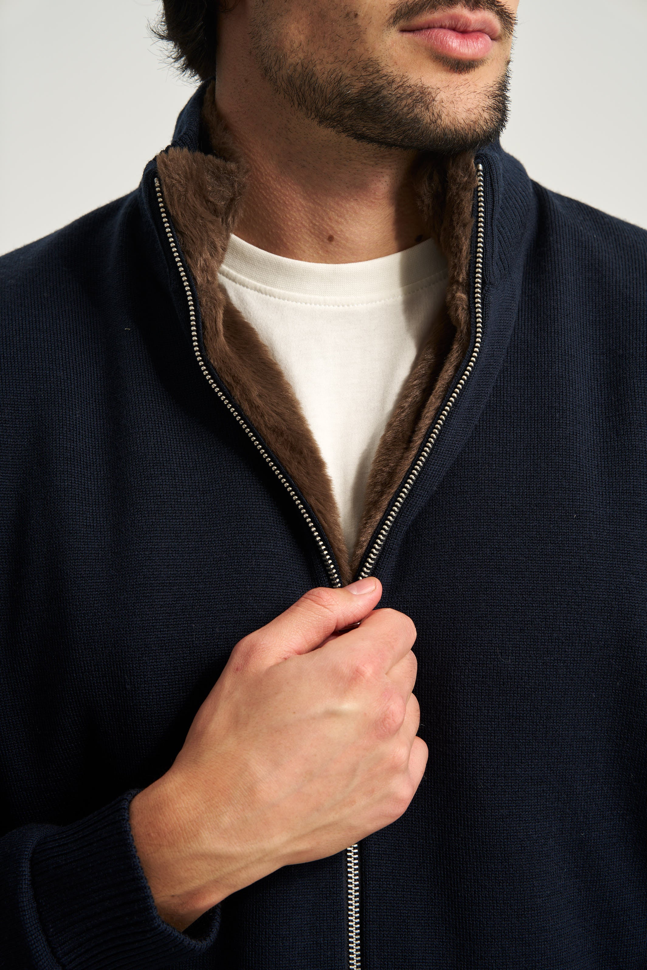 Milano Fur Jumper Navy