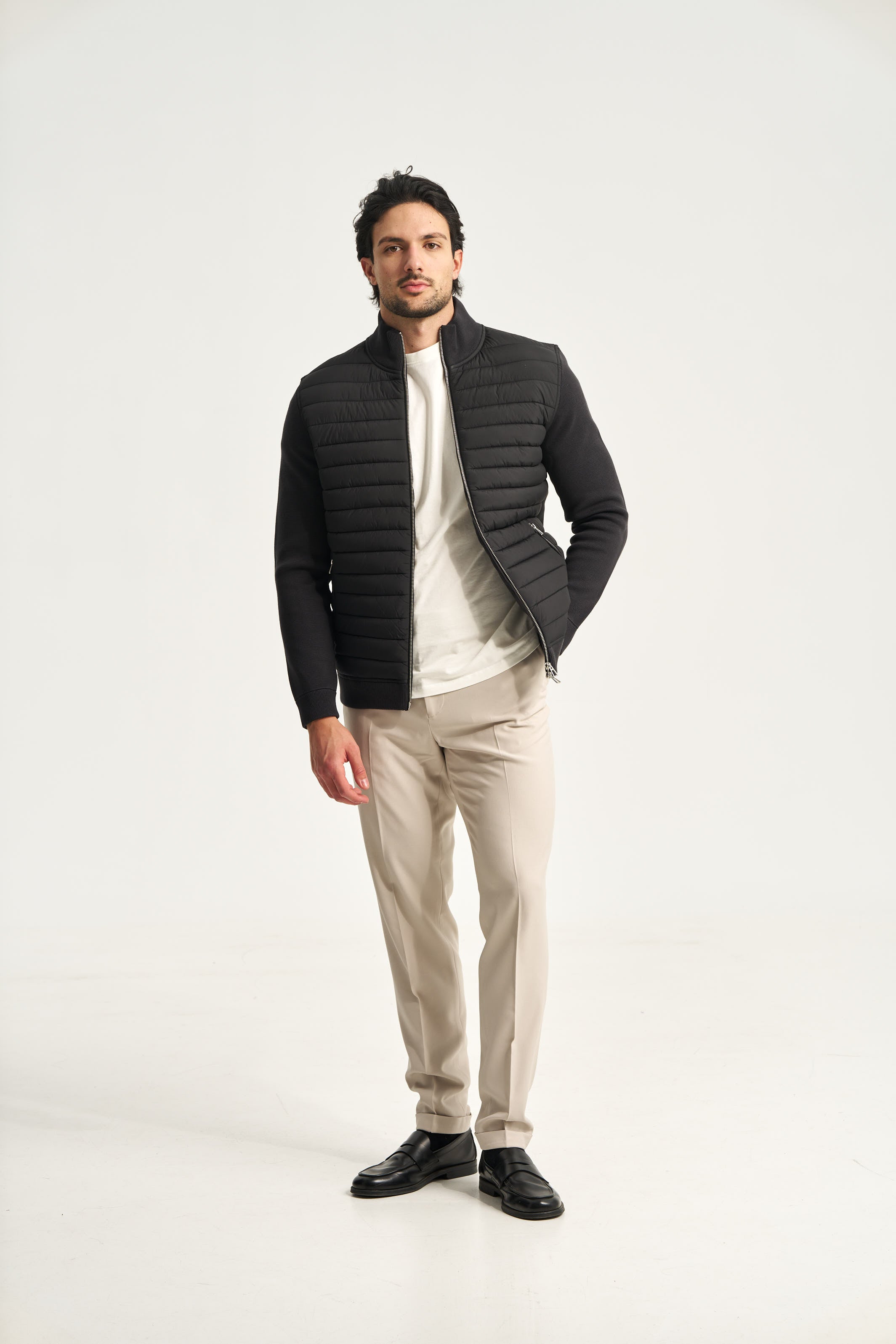 Avallon Padded Cardigan Black