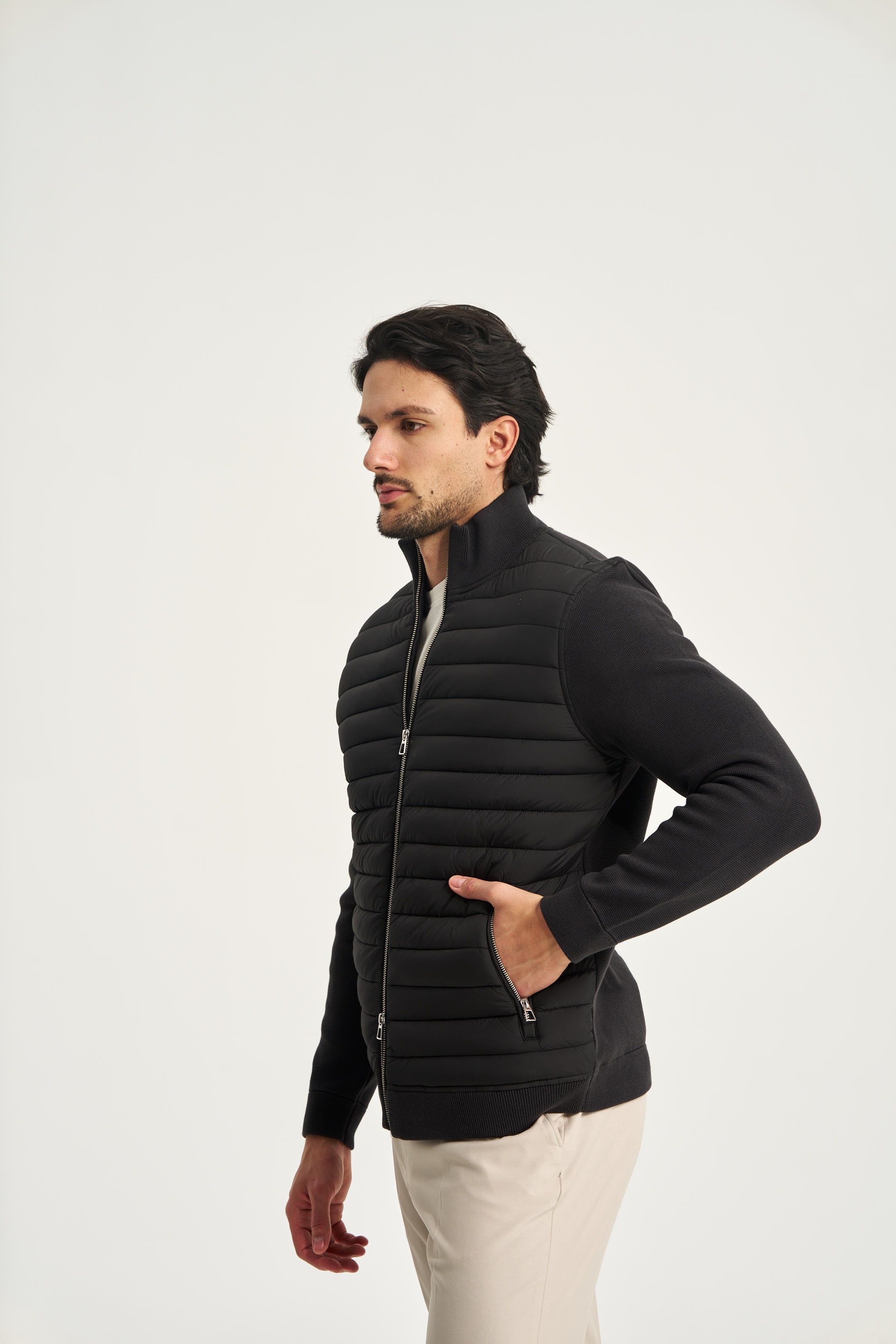 Avallon Padded Cardigan Black