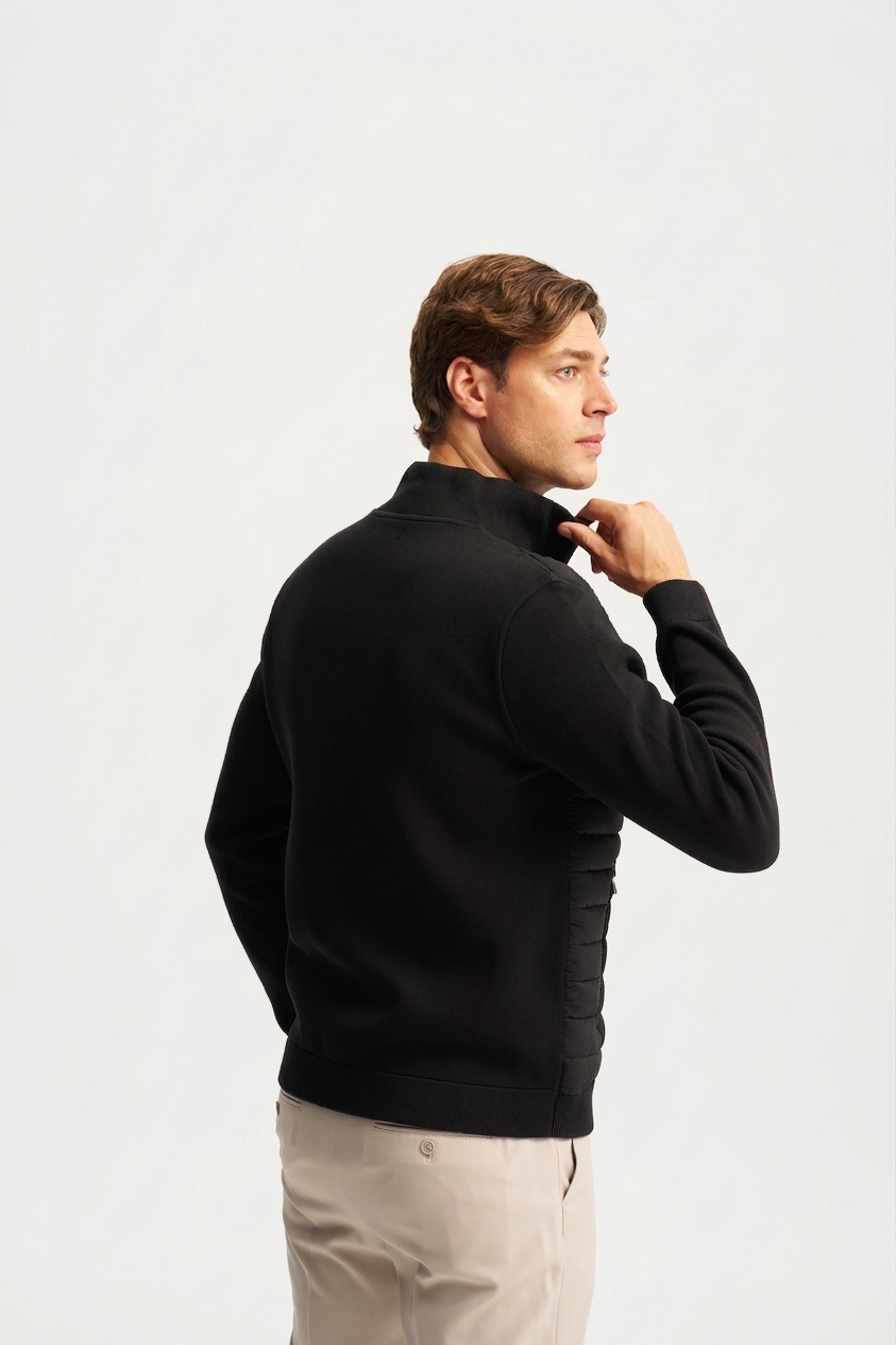Avallon Padded Cardigan Black