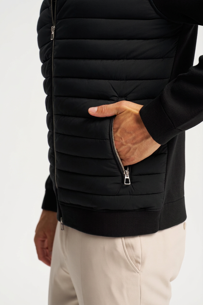Avallon Padded Cardigan Black