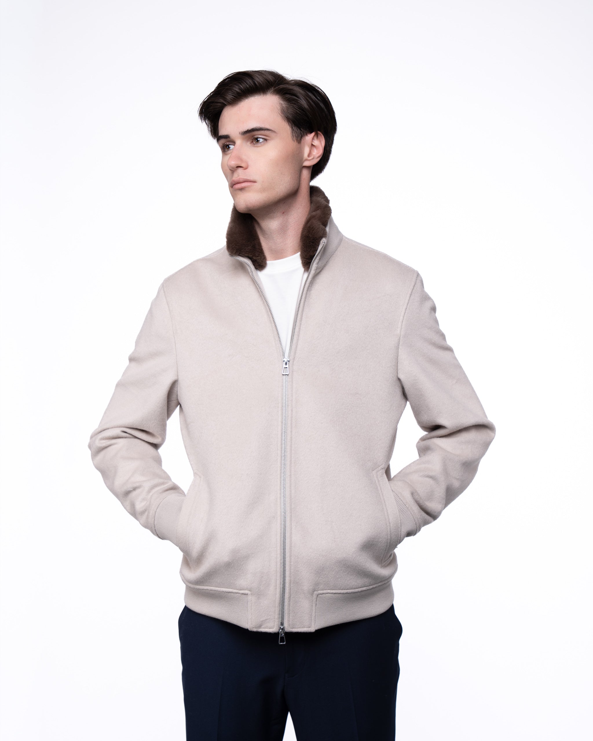 Florence Fur Jacket Ecru