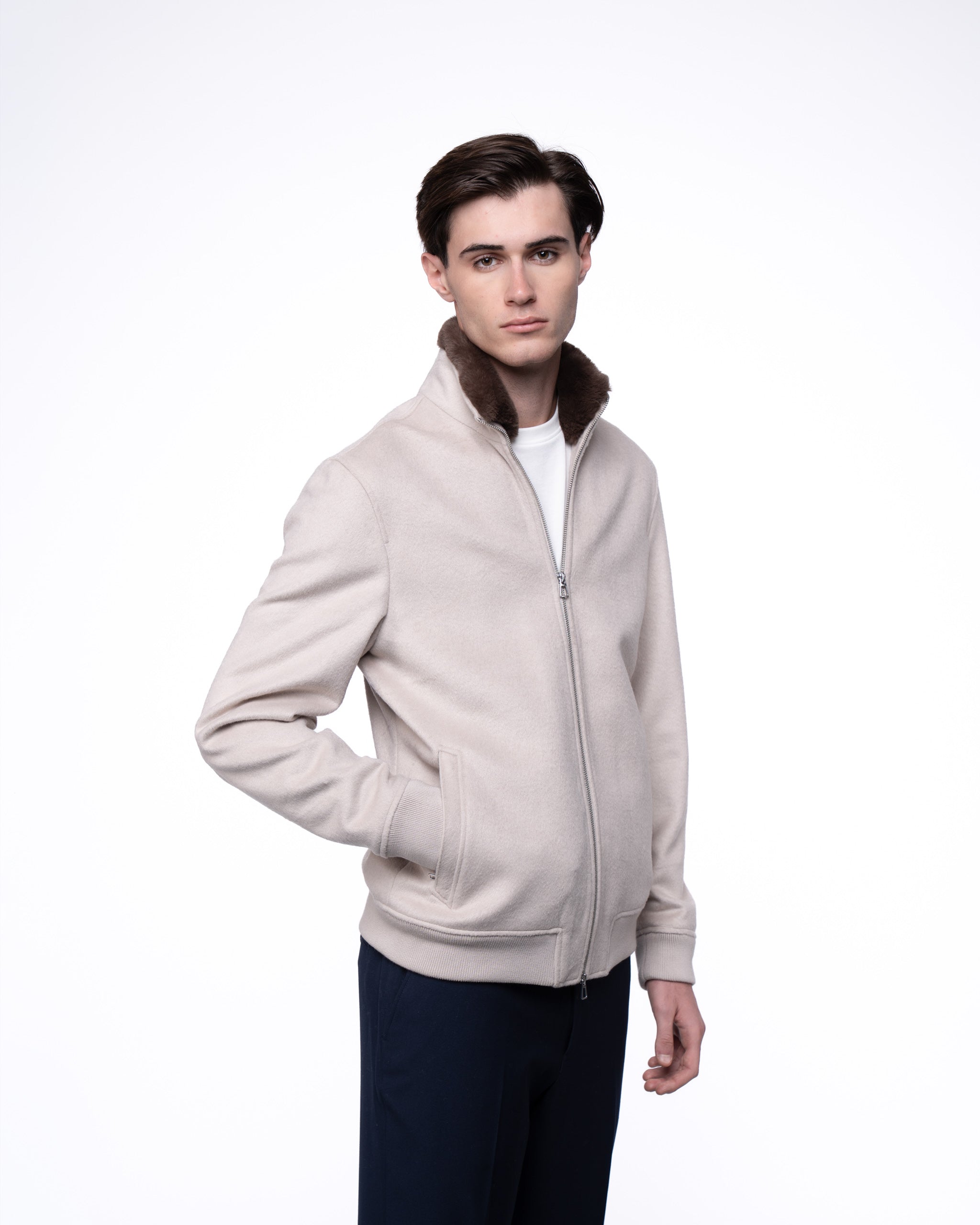 Florence Fur Jacket Ecru