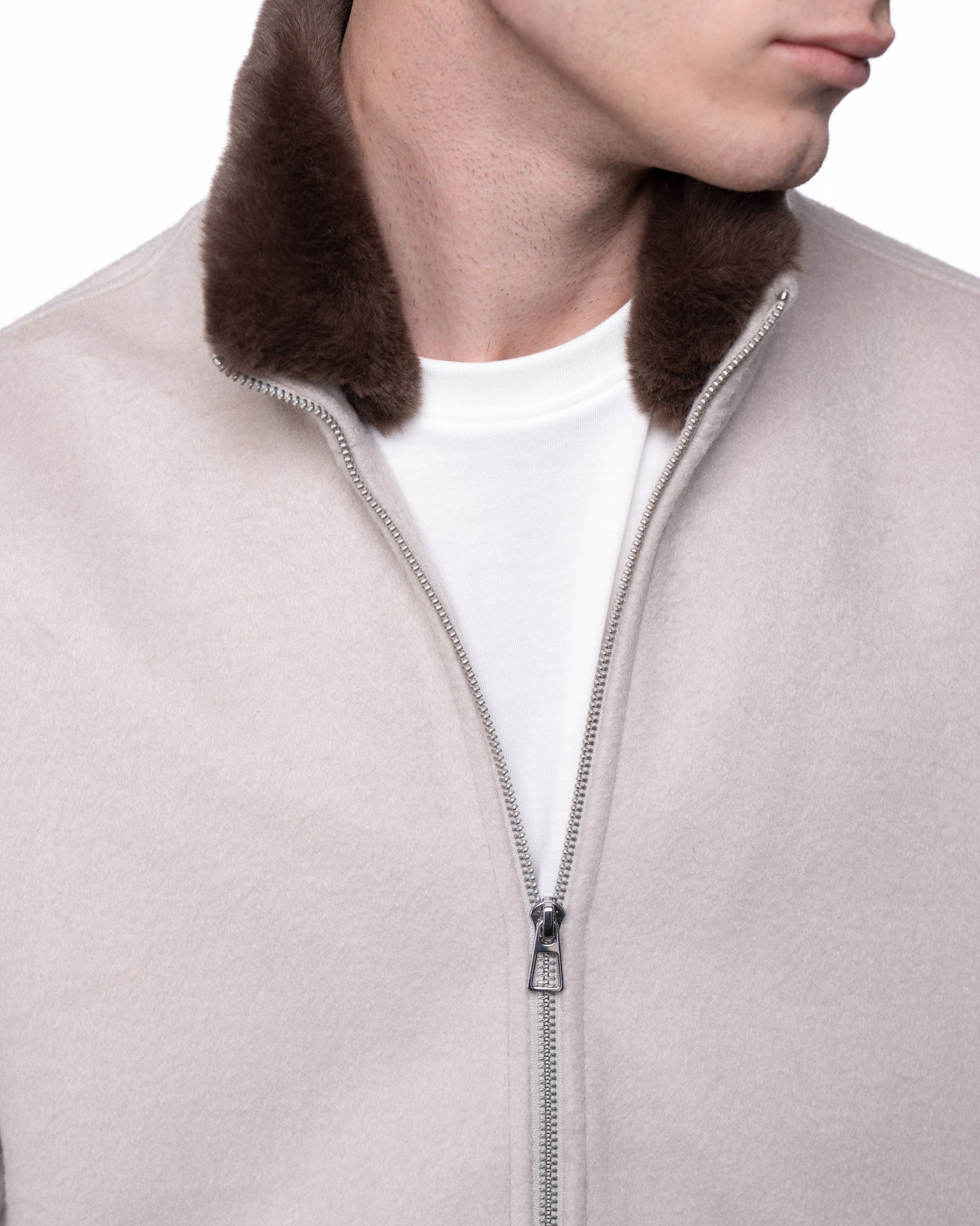 Florence Fur Jacket Ecru