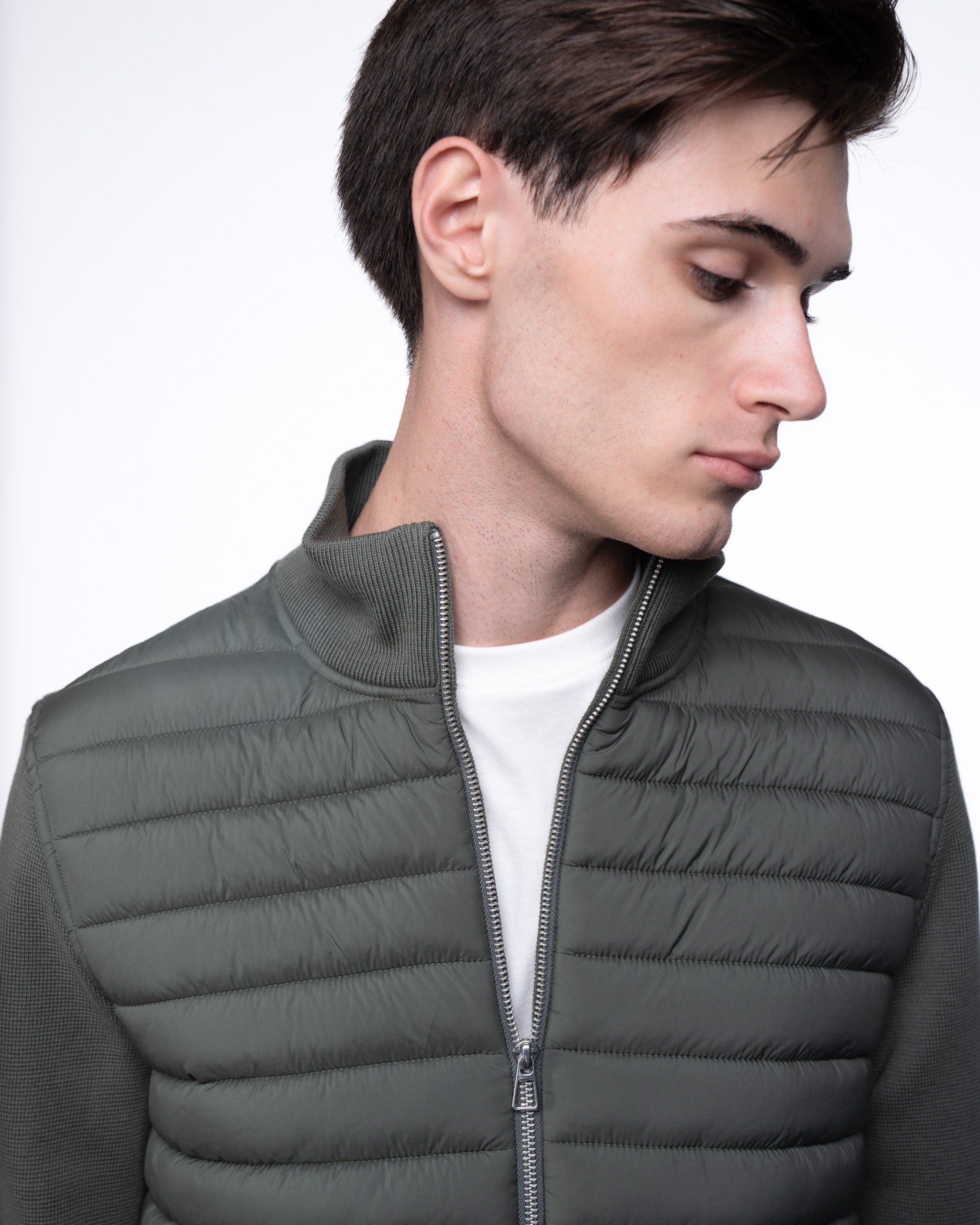 Avallon Padded Cardigan Khaki