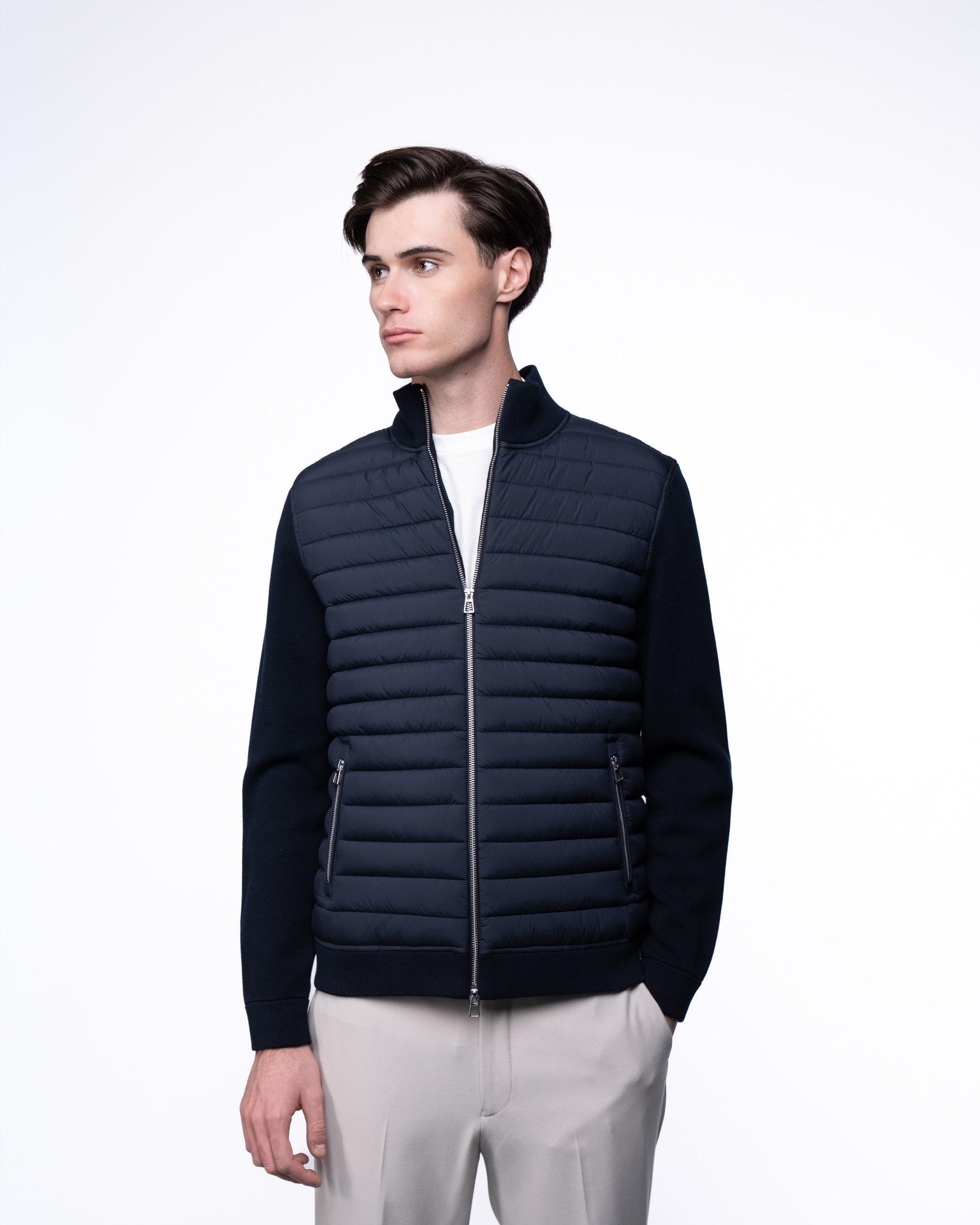 Avallon Padded Cardigan Navy