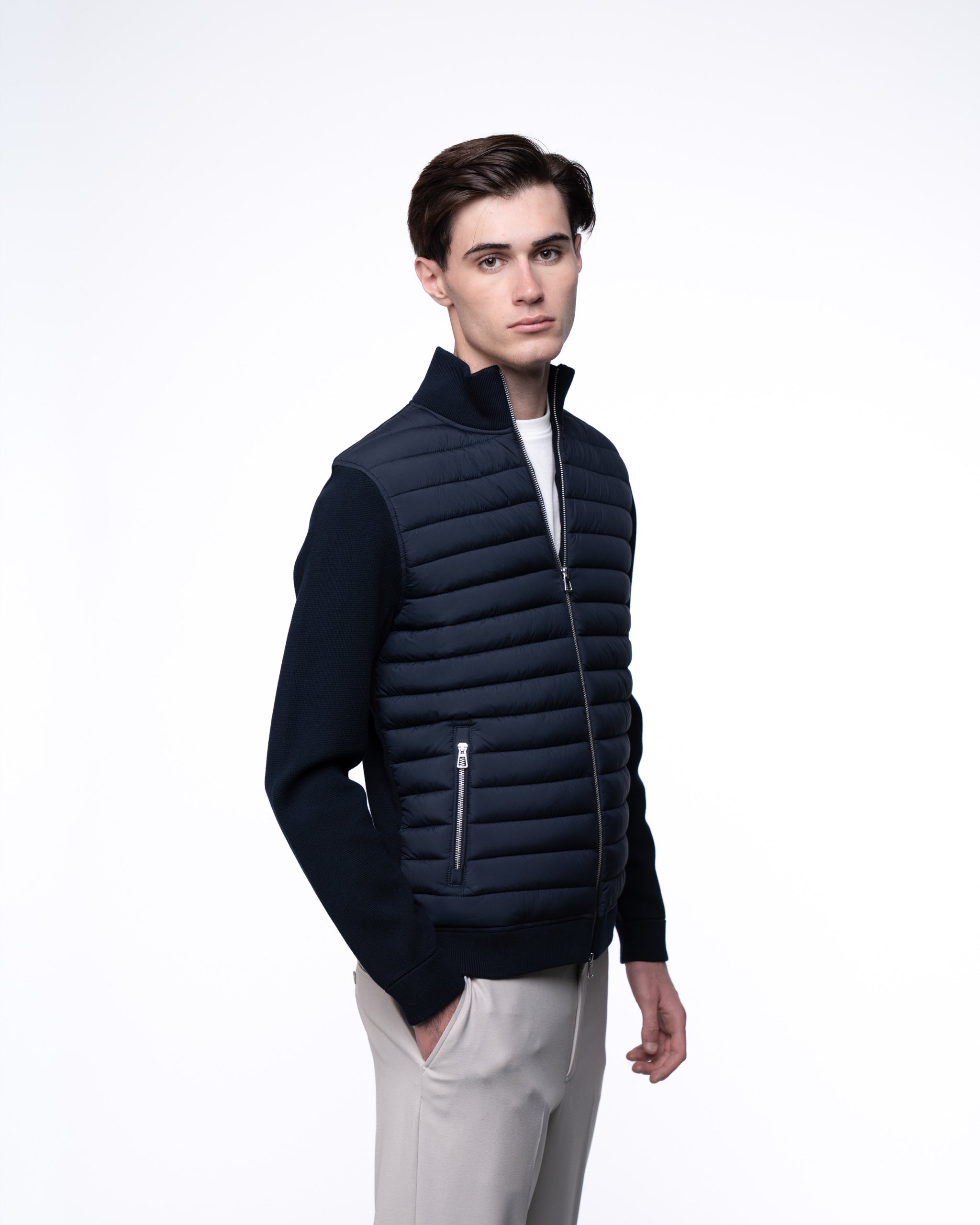 Avallon Padded Cardigan Navy