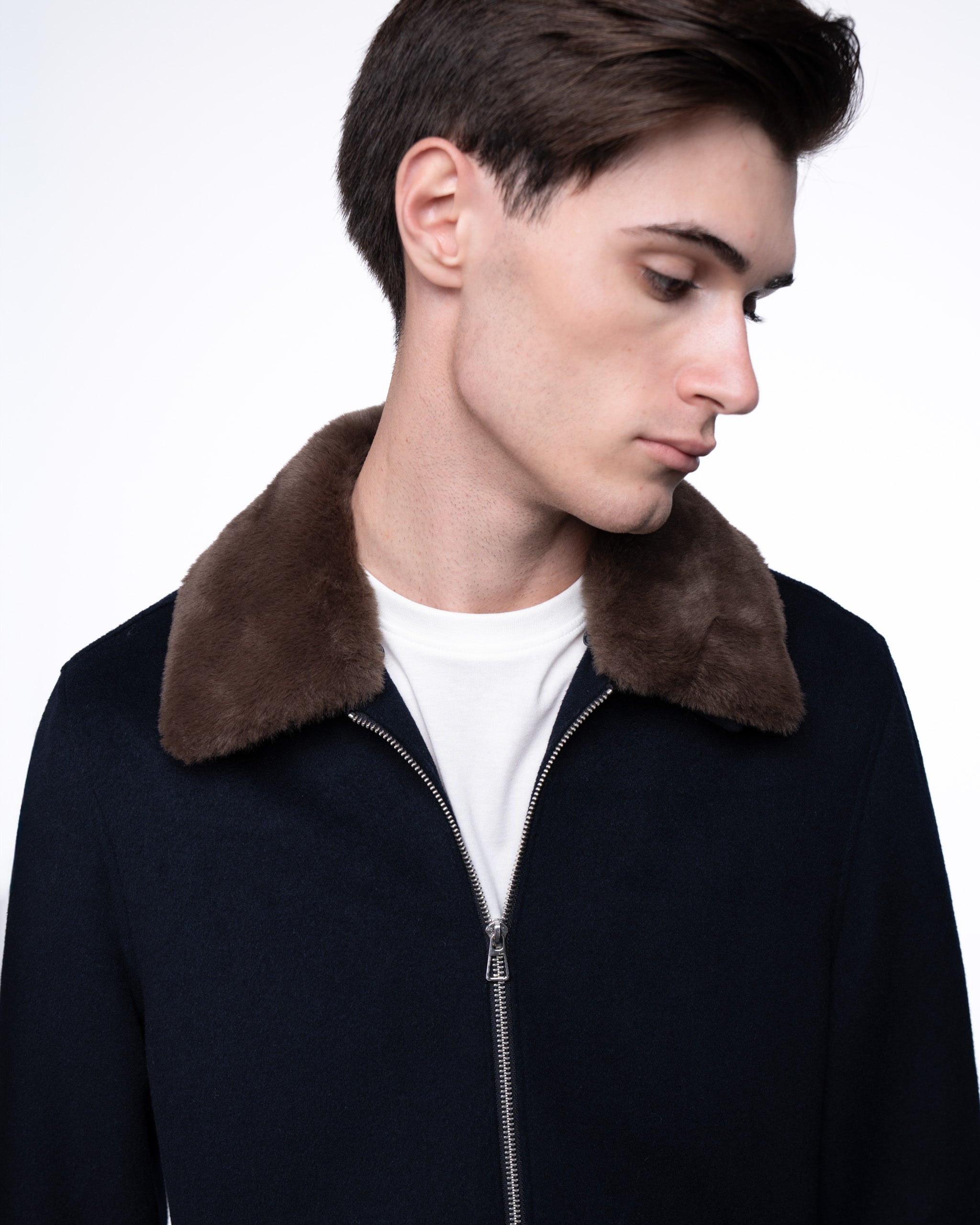 Constance Fur Jacket Navy