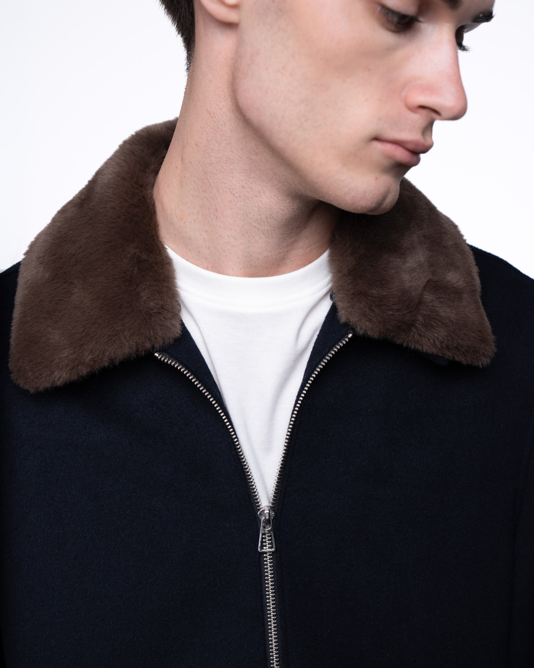 Constance Fur Jacket Navy