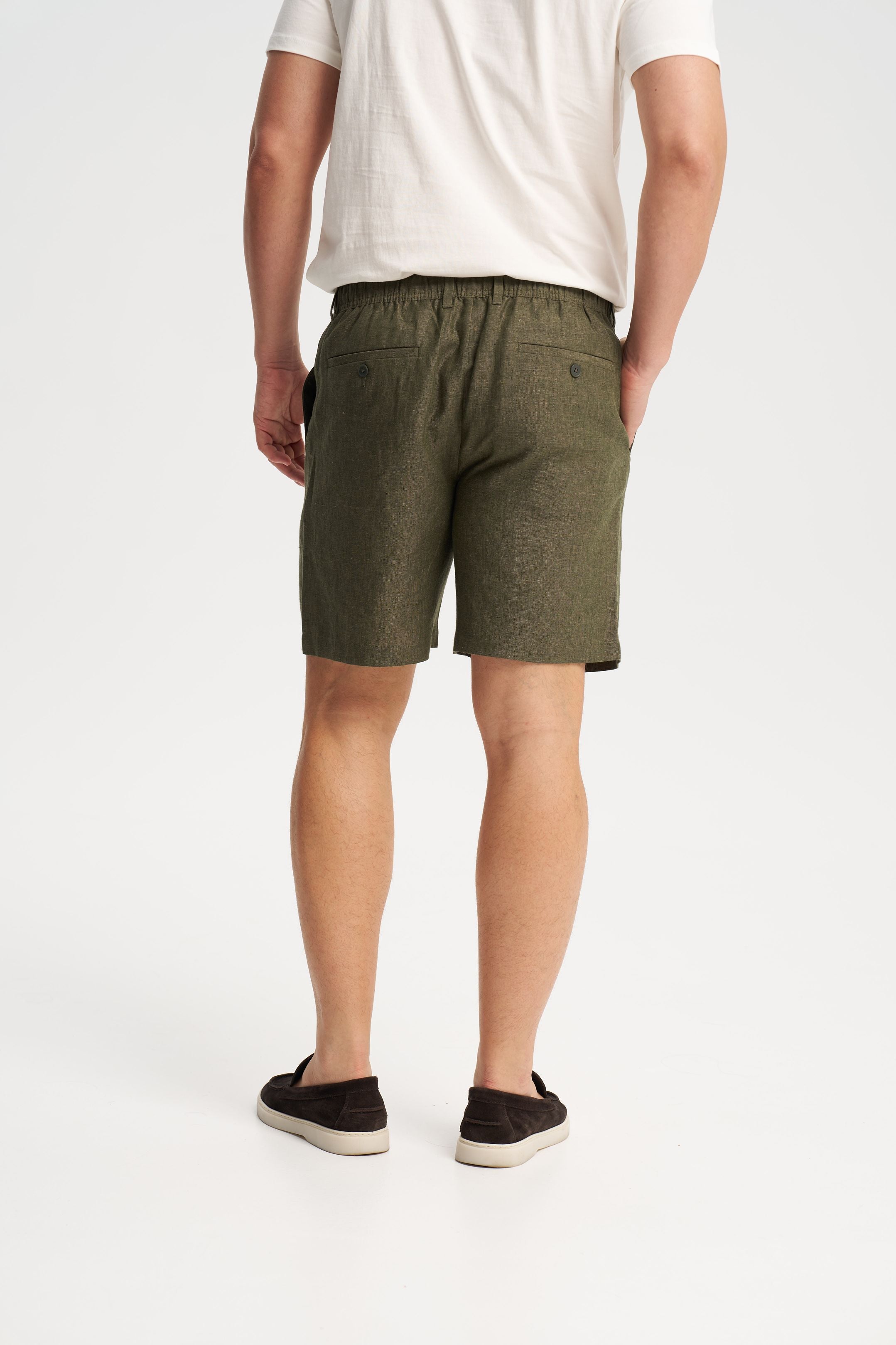 Linen Shorts Green