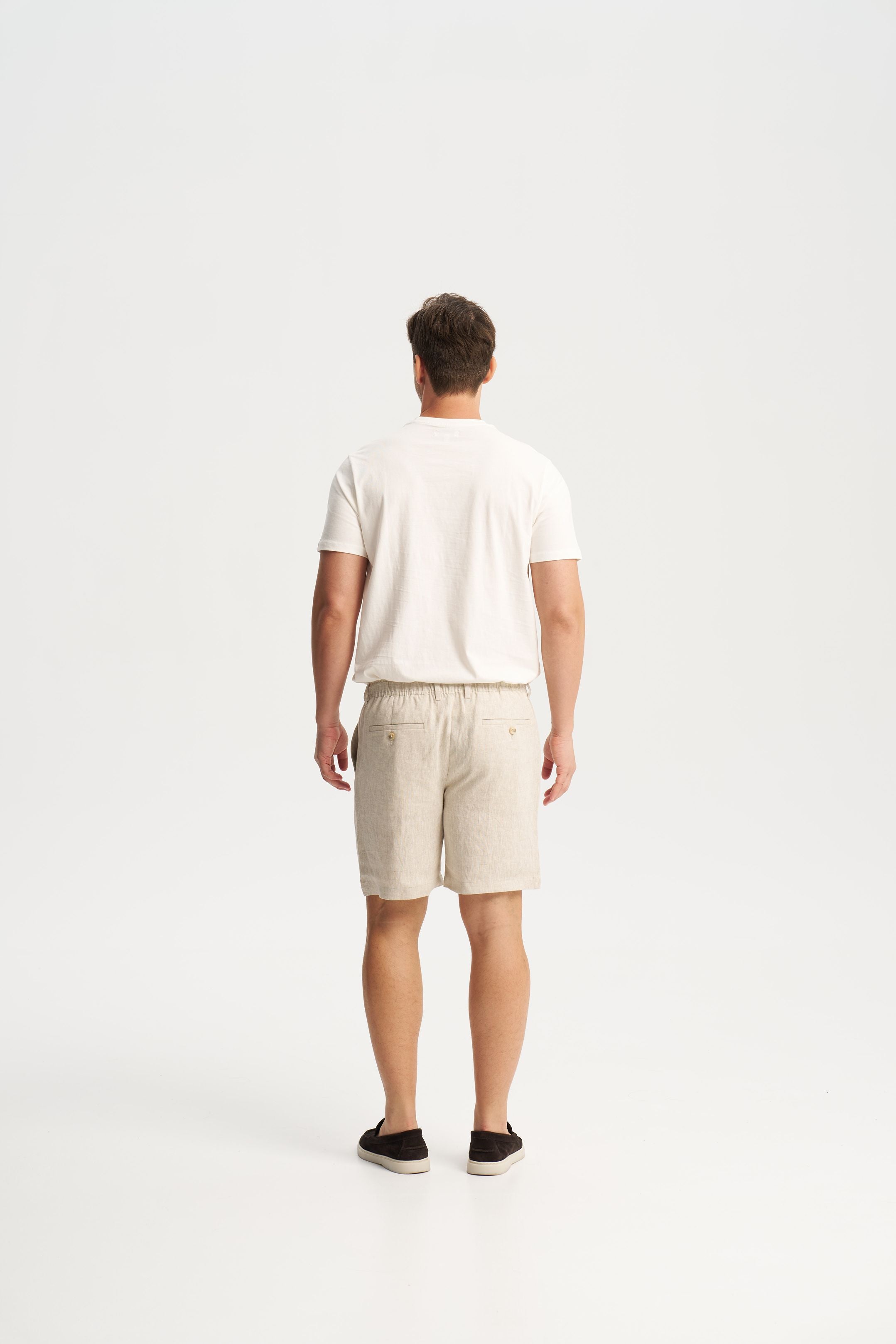 Linen Shorts Beige