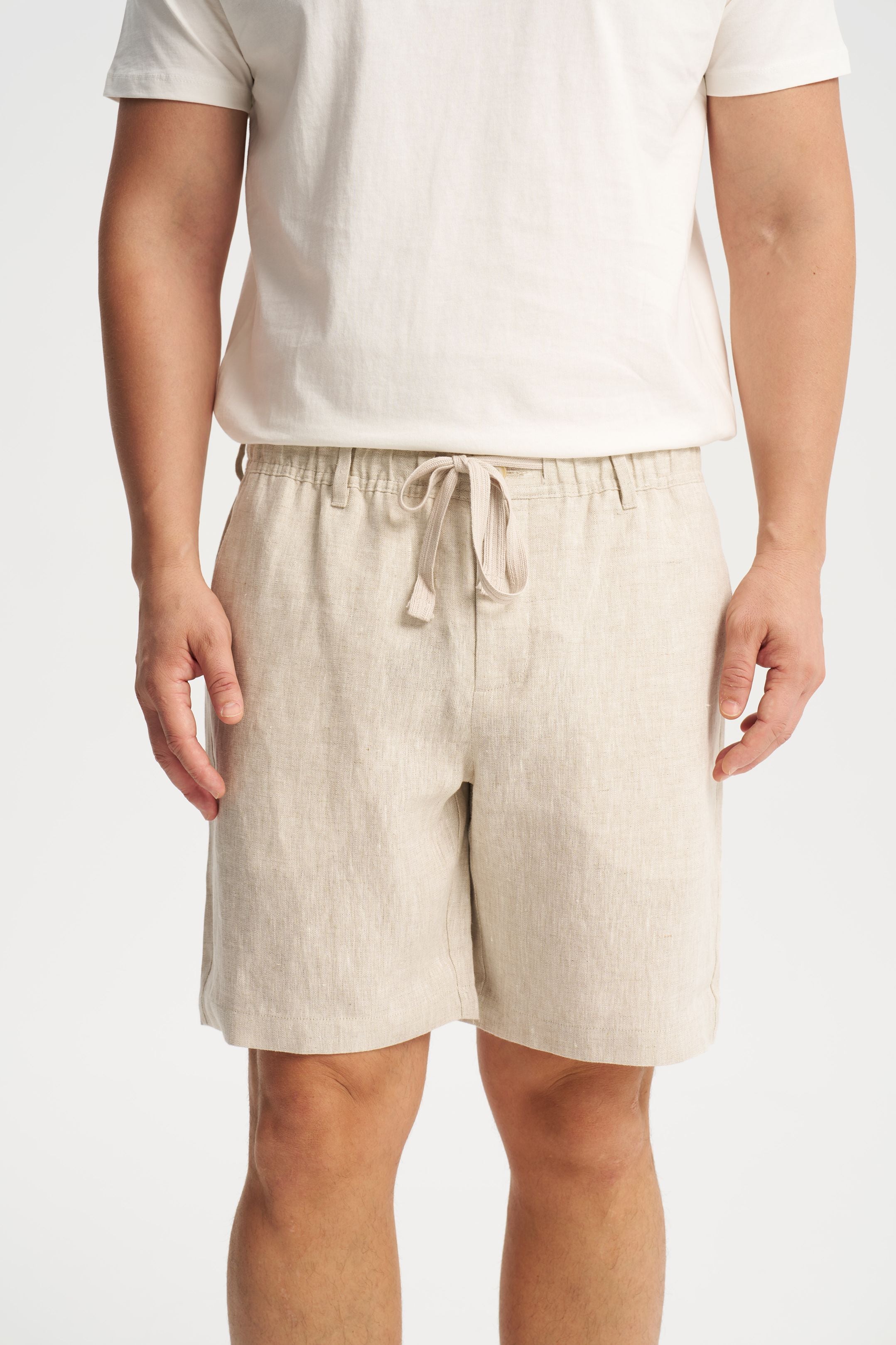 Linen Shorts Beige