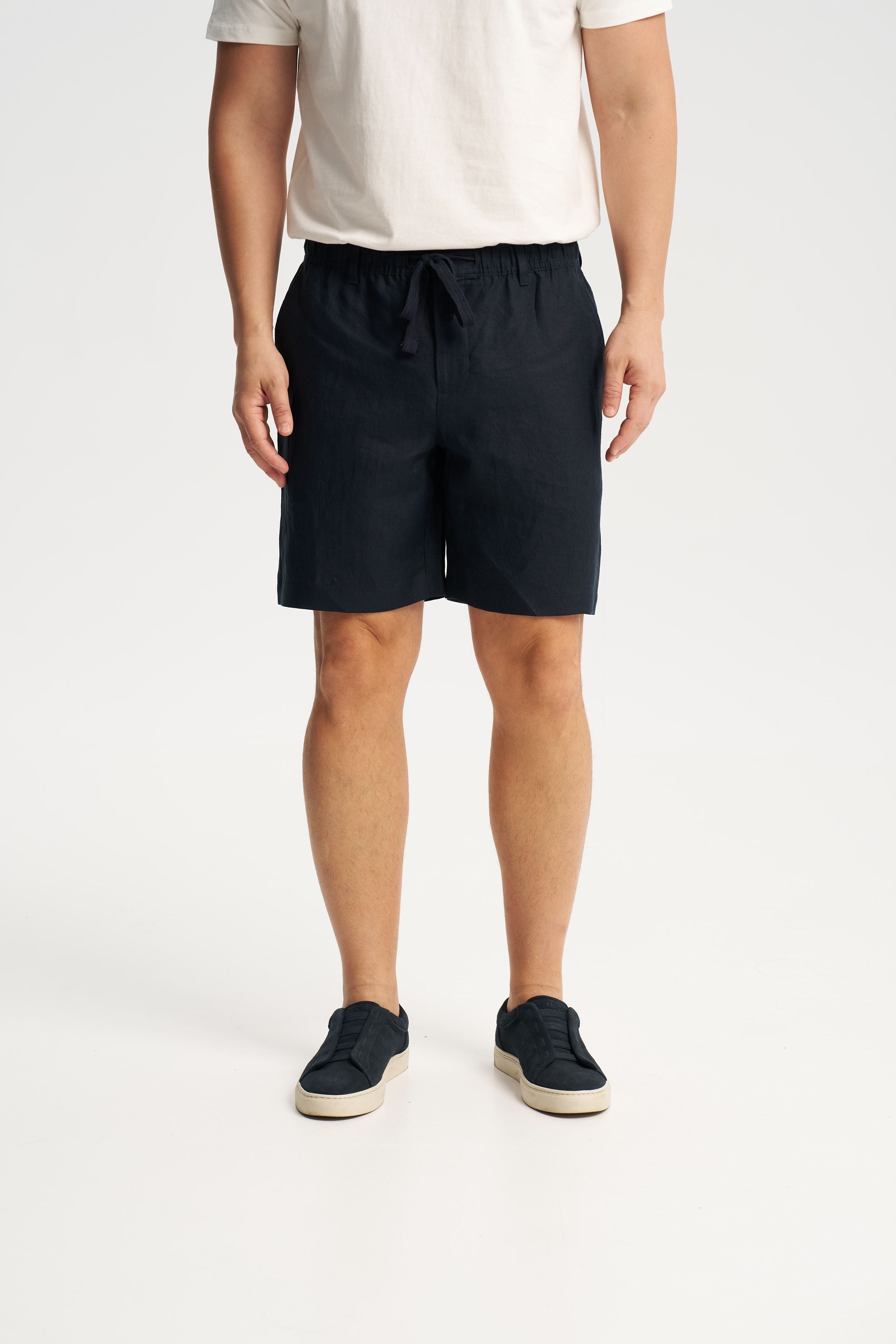 Linen Shorts Navy
