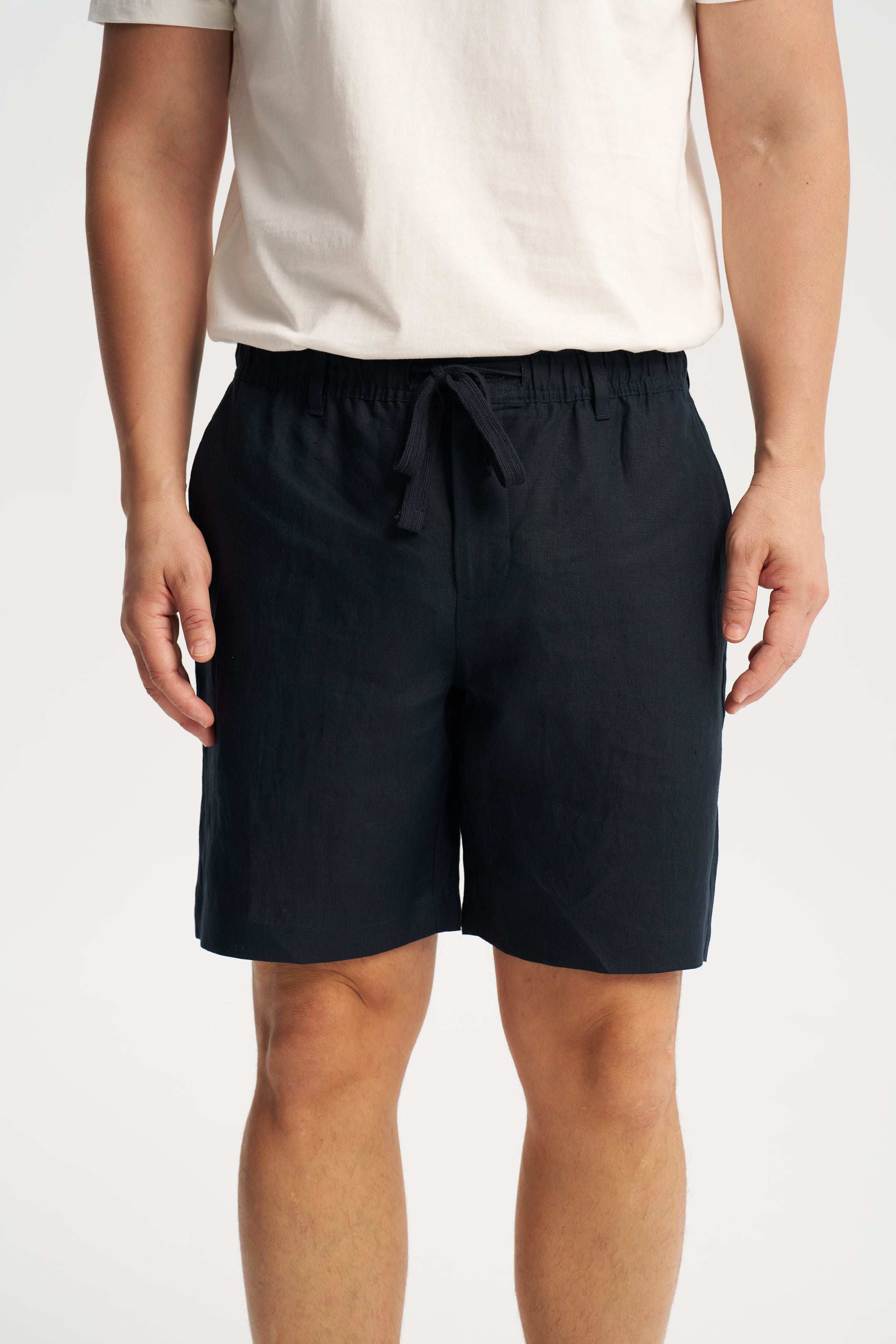 Linen Shorts Navy