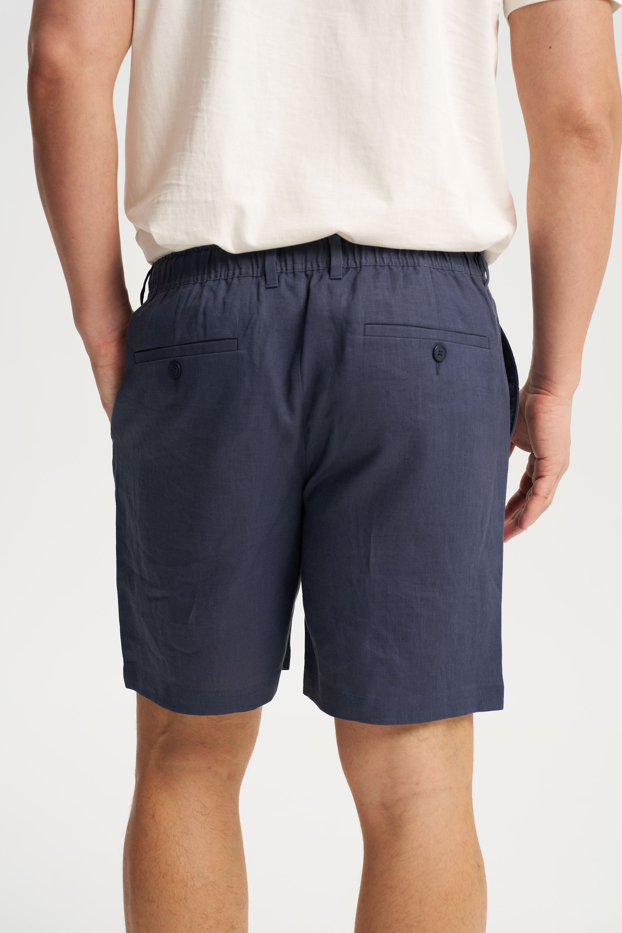 Linen Shorts Blue