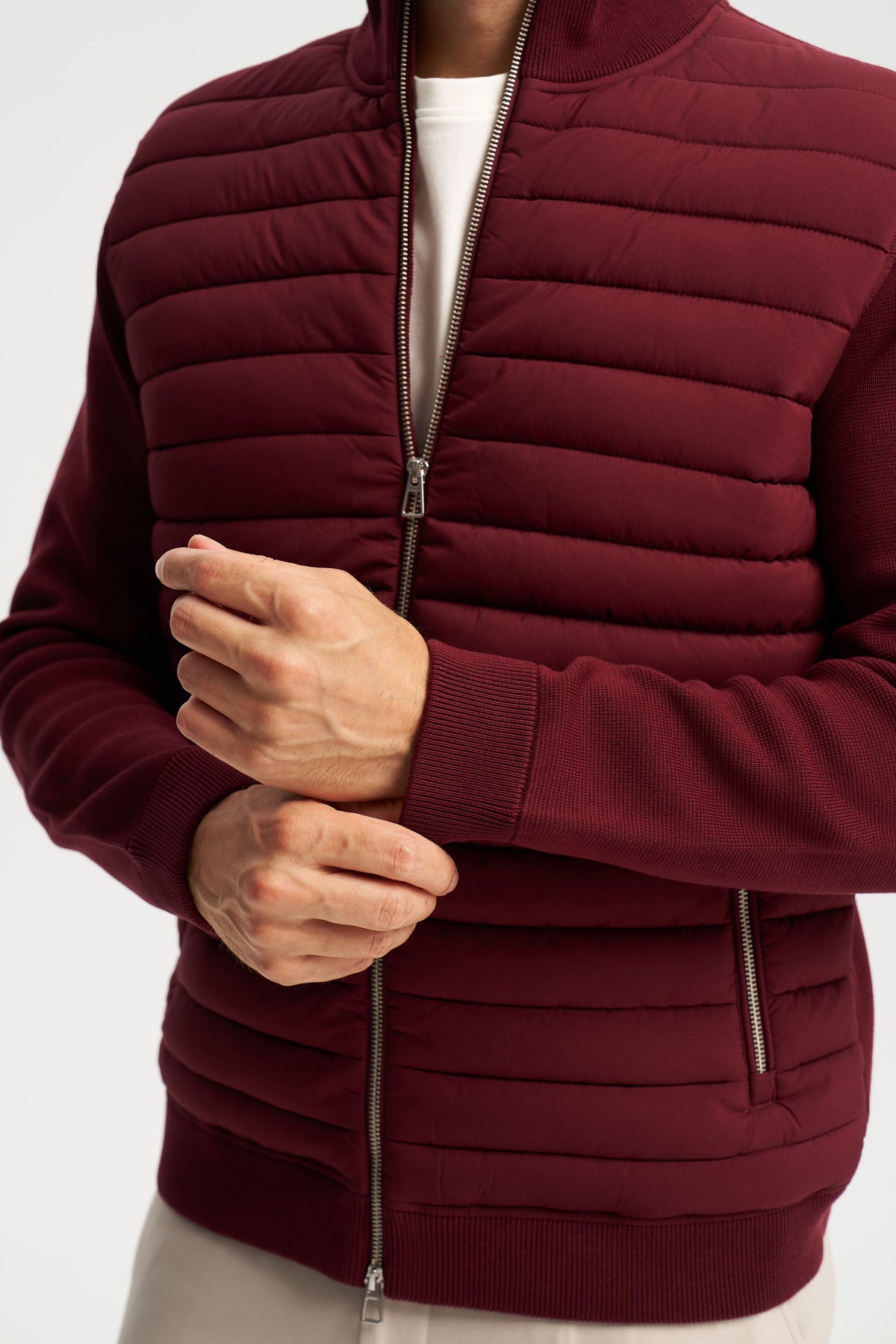 Avallon Padded Cardigan Burgundy