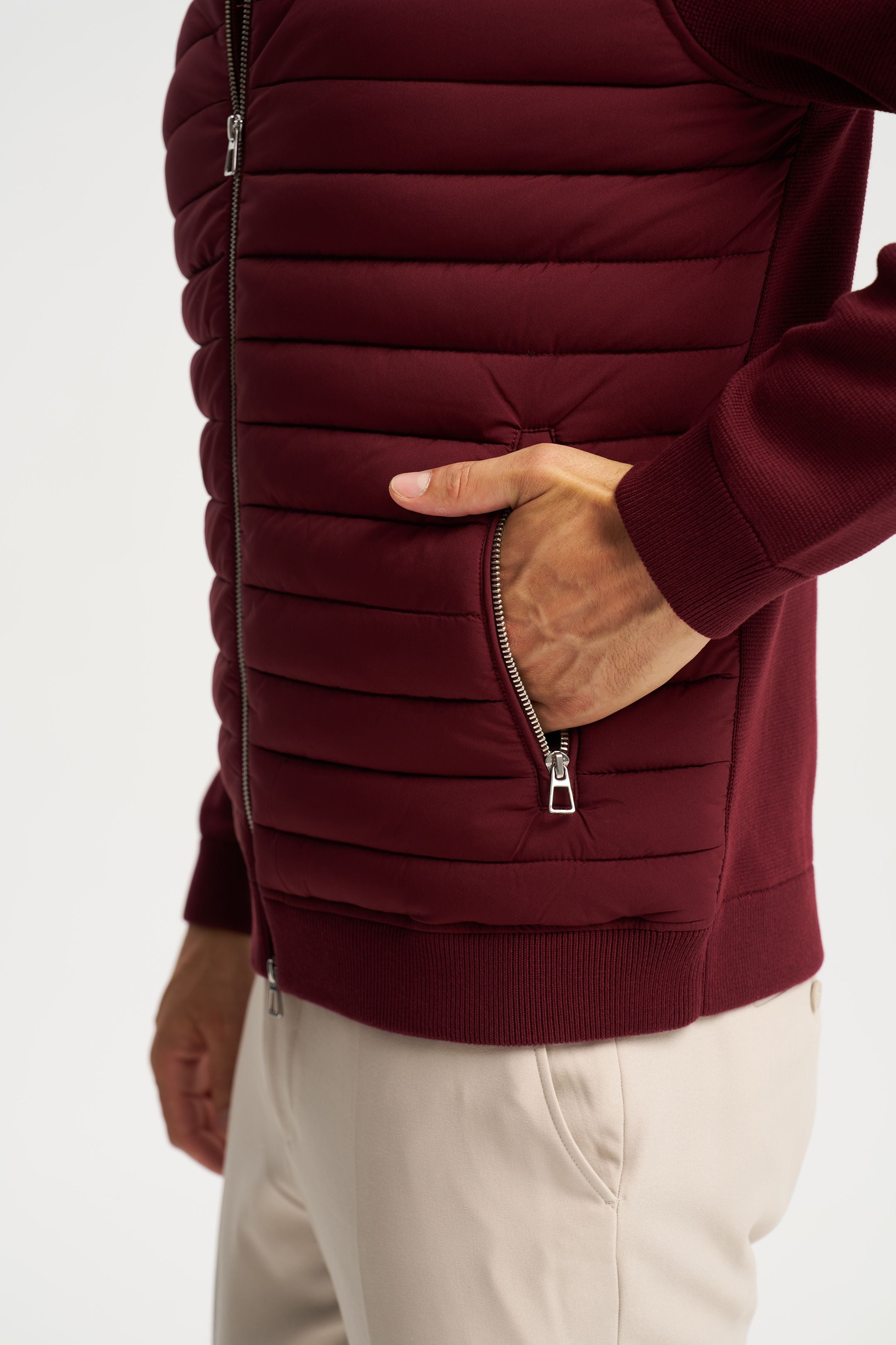 Avallon Padded Cardigan Burgundy