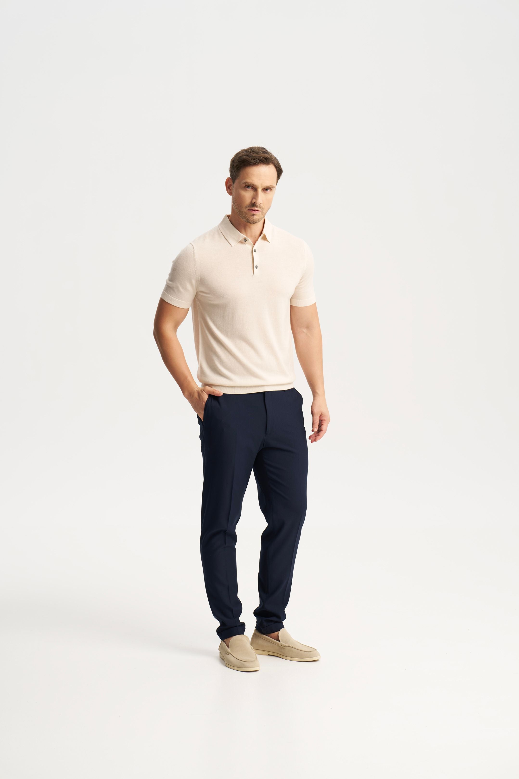 Monaco Short Sleeve Polo Beige
