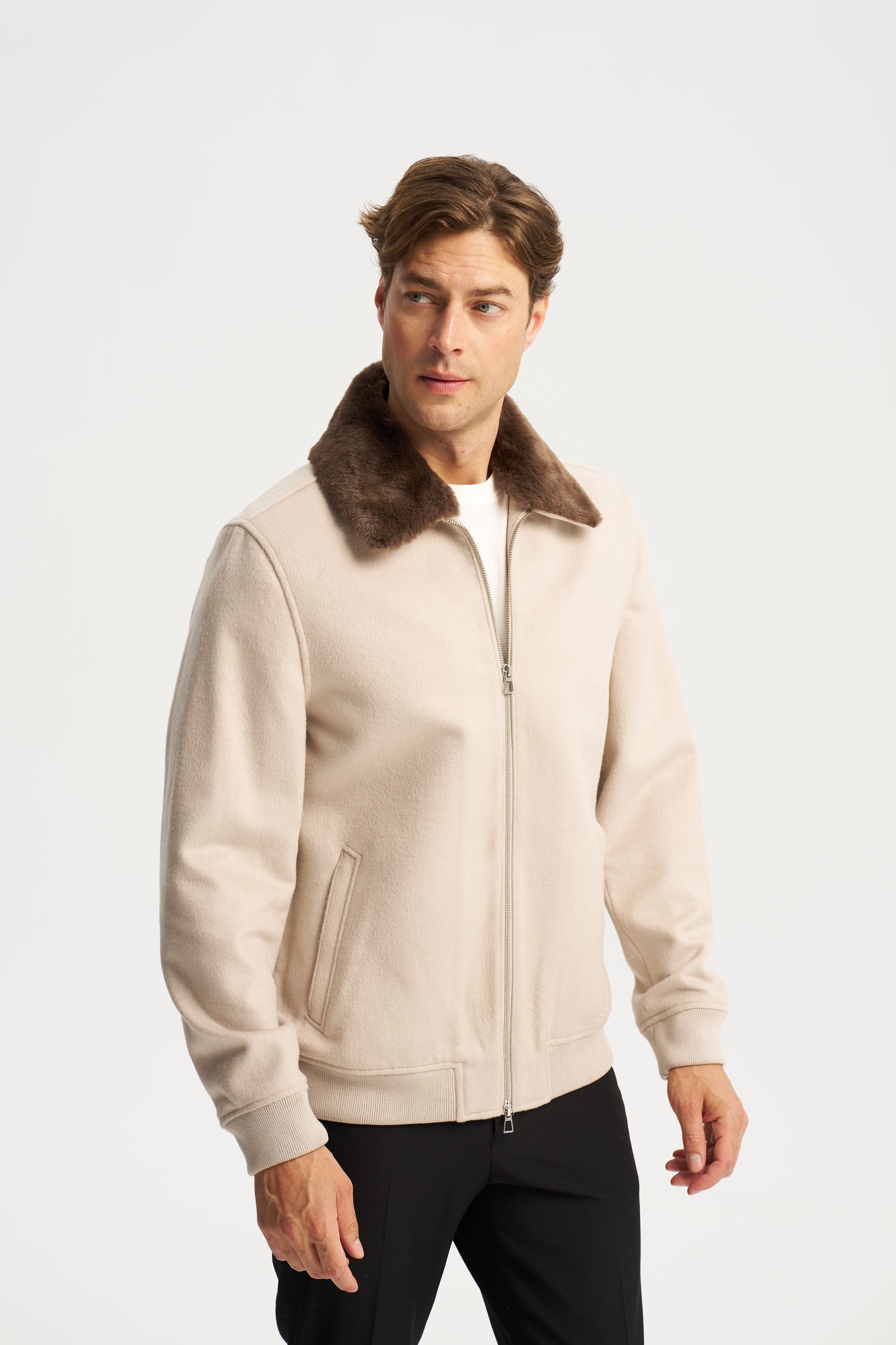 Constance Fur Jacket Beige