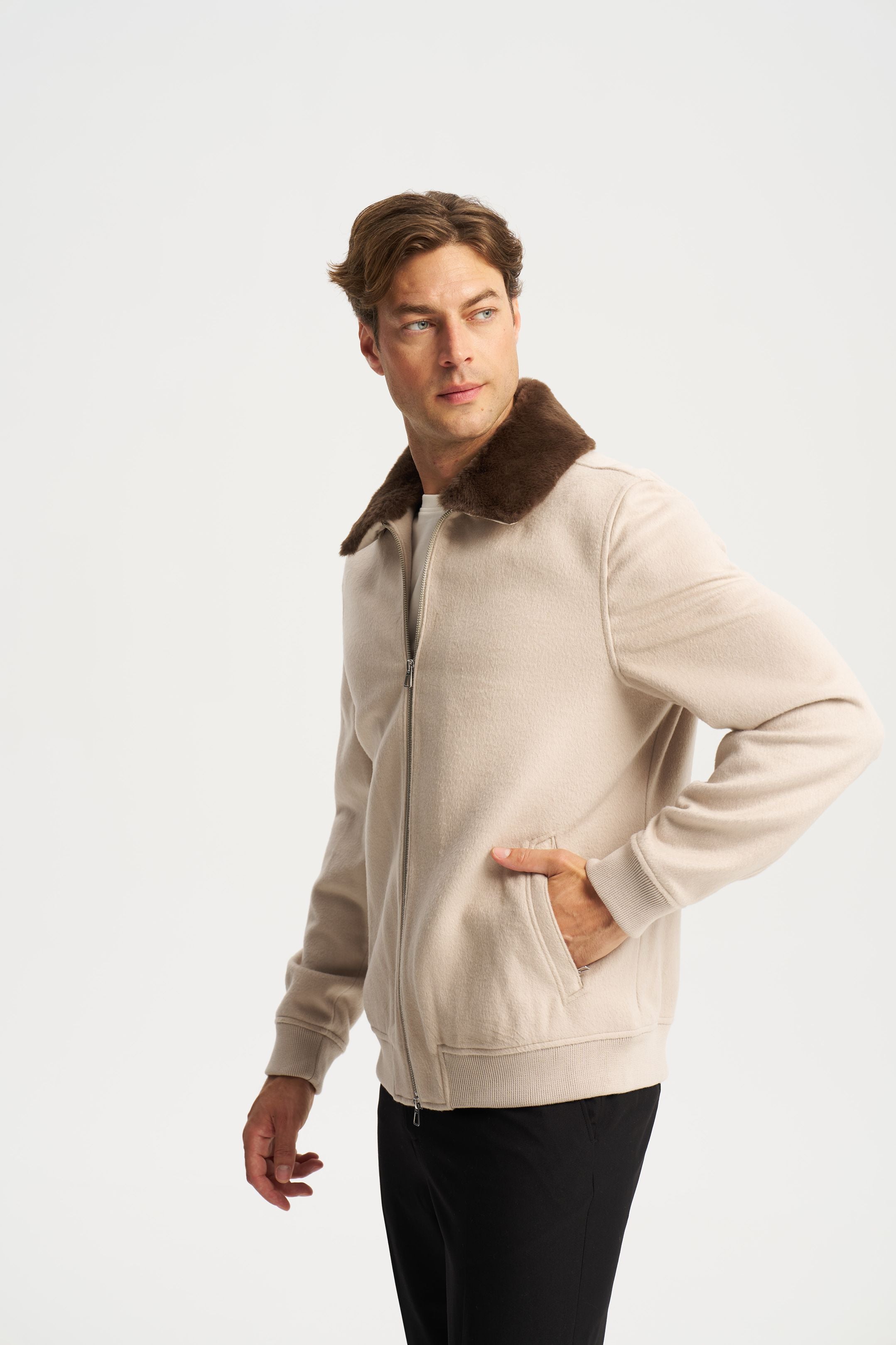 Constance Fur Jacket Beige