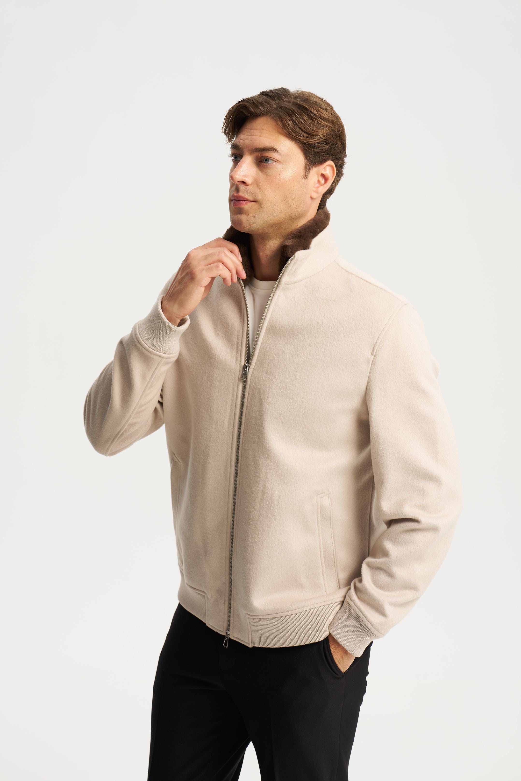 Florence Fur Jacket Beige
