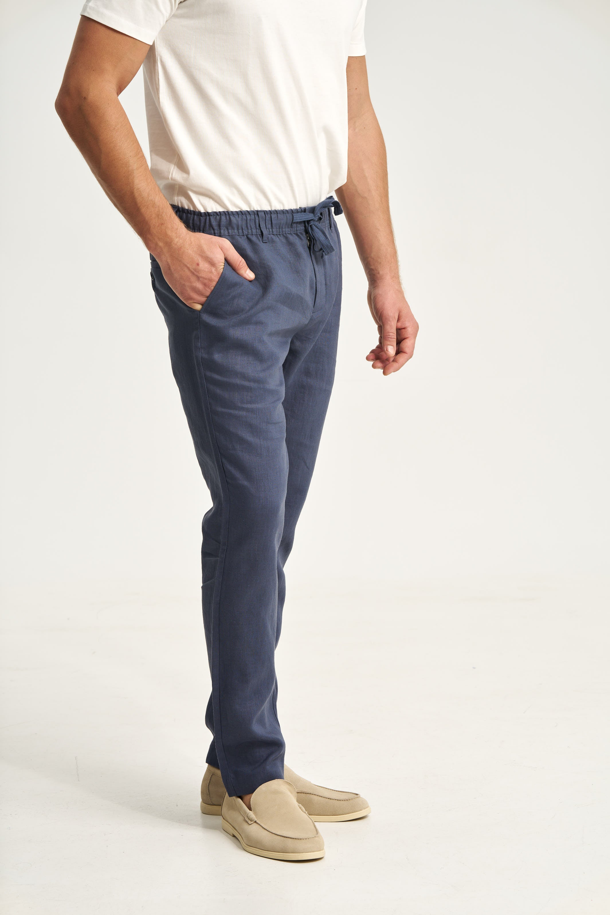 Linen Trousers Blue