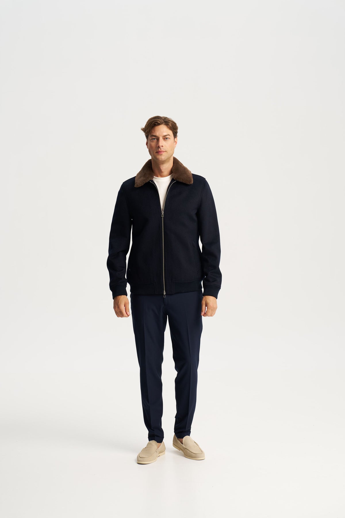 Constance Fur Jacket Navy