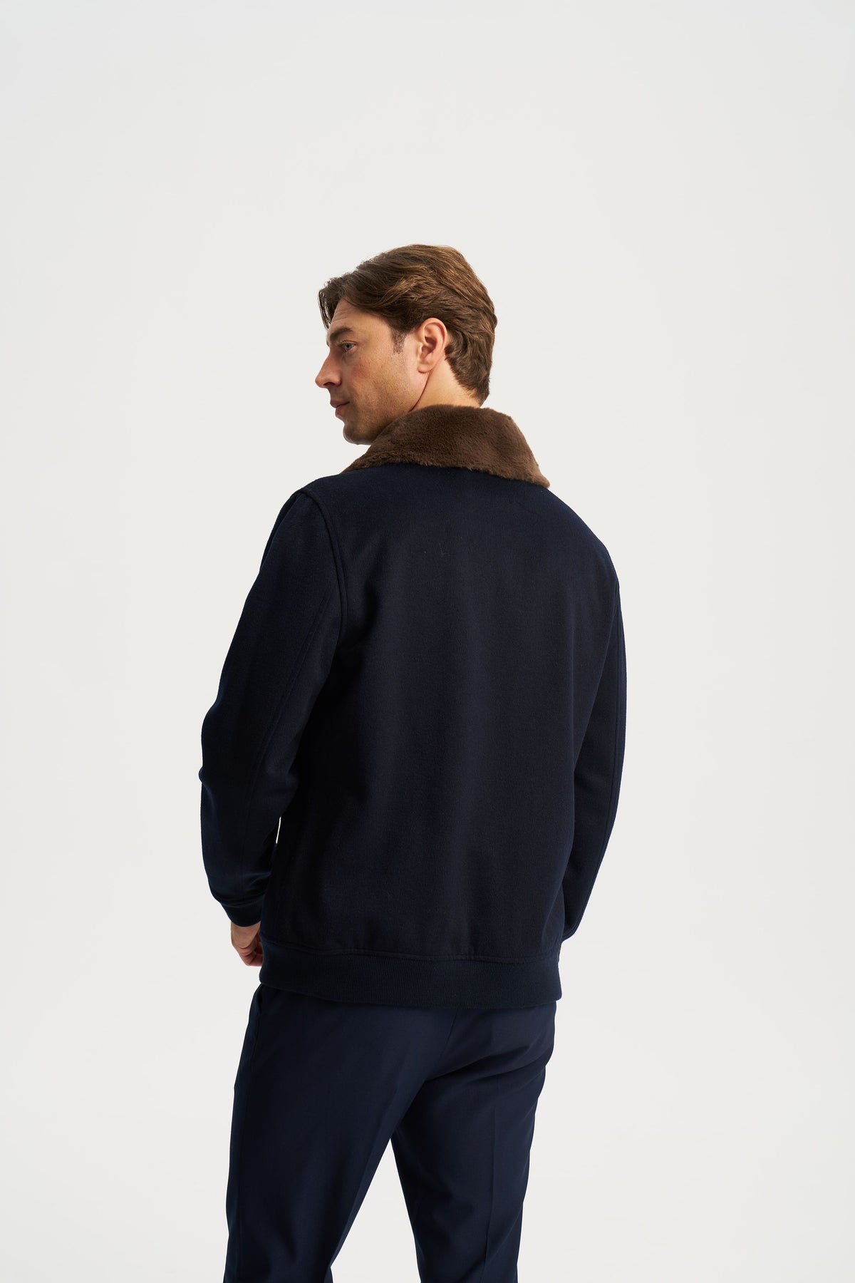 Constance Fur Jacket Navy
