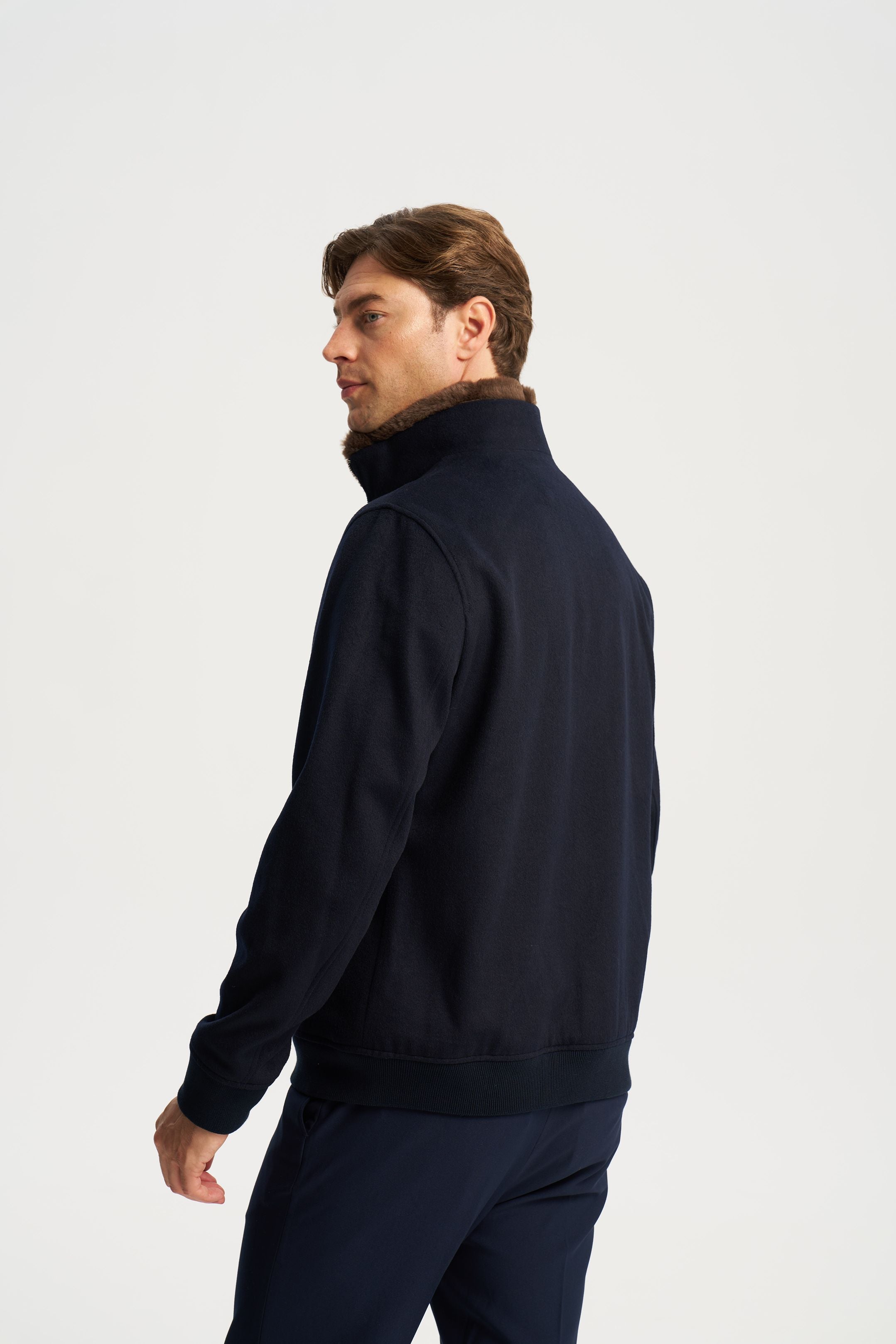 Florence Fur Jacket Navy