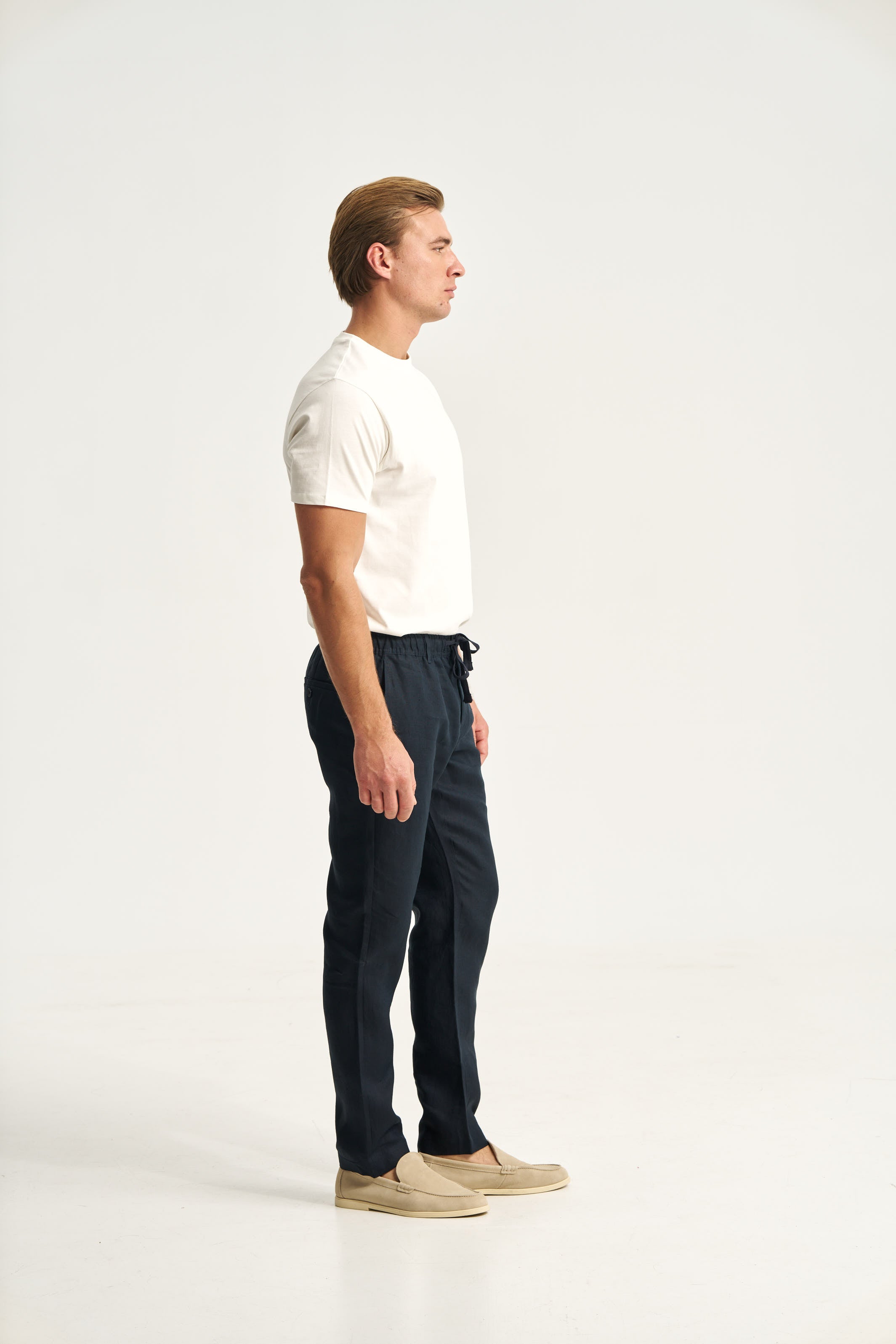 Linen Trousers Navy