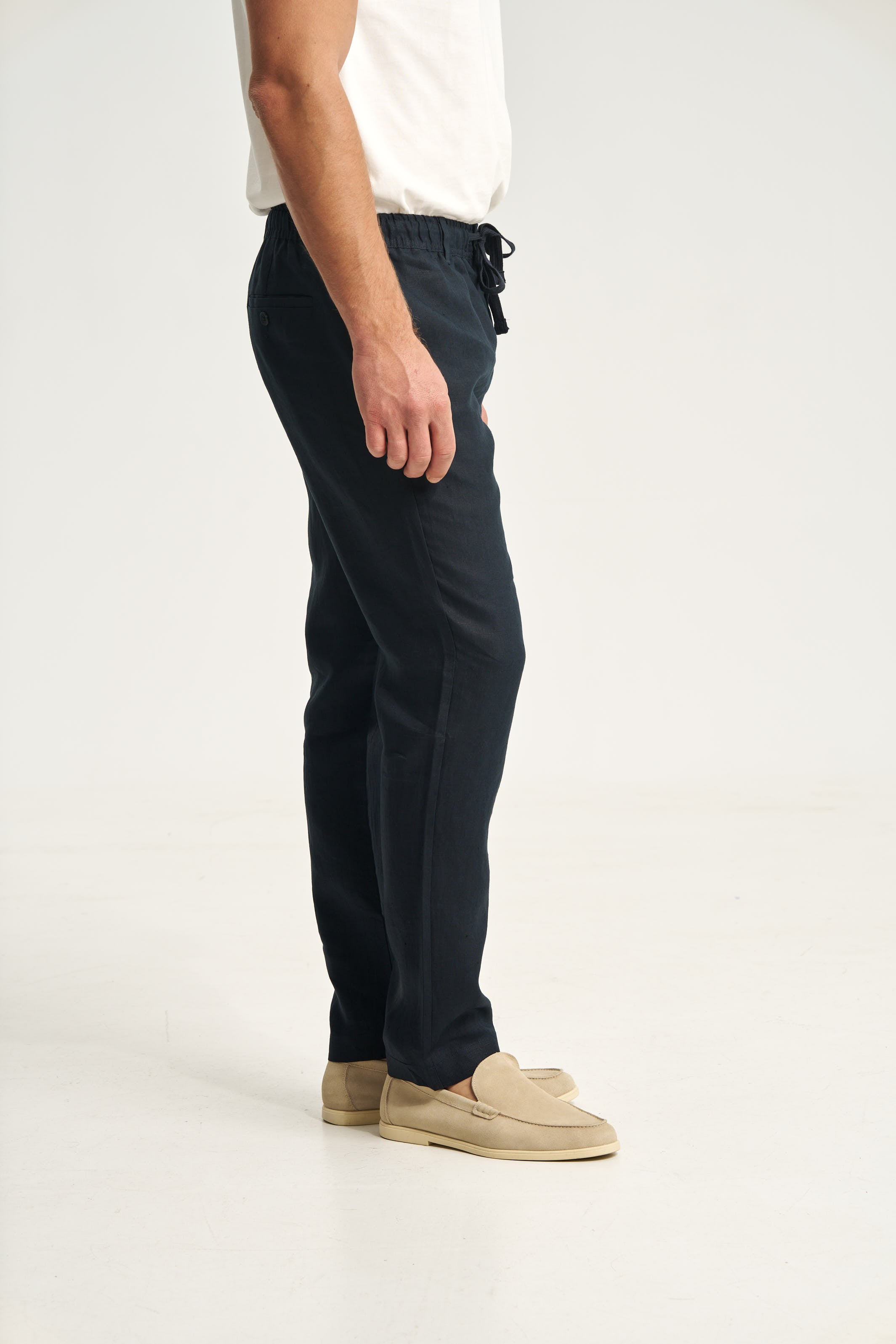 Linen Trousers Navy