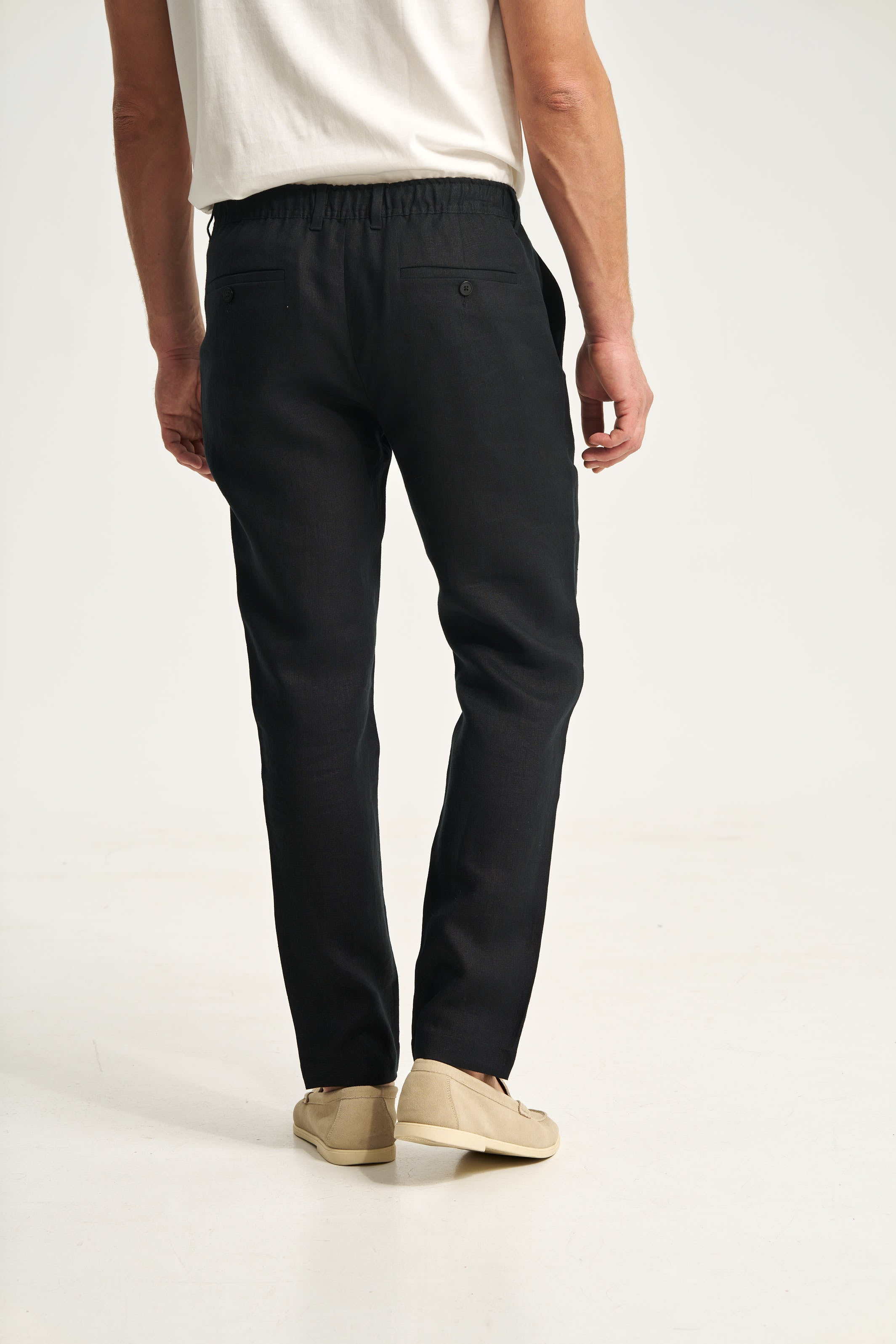 Linen Trousers Black