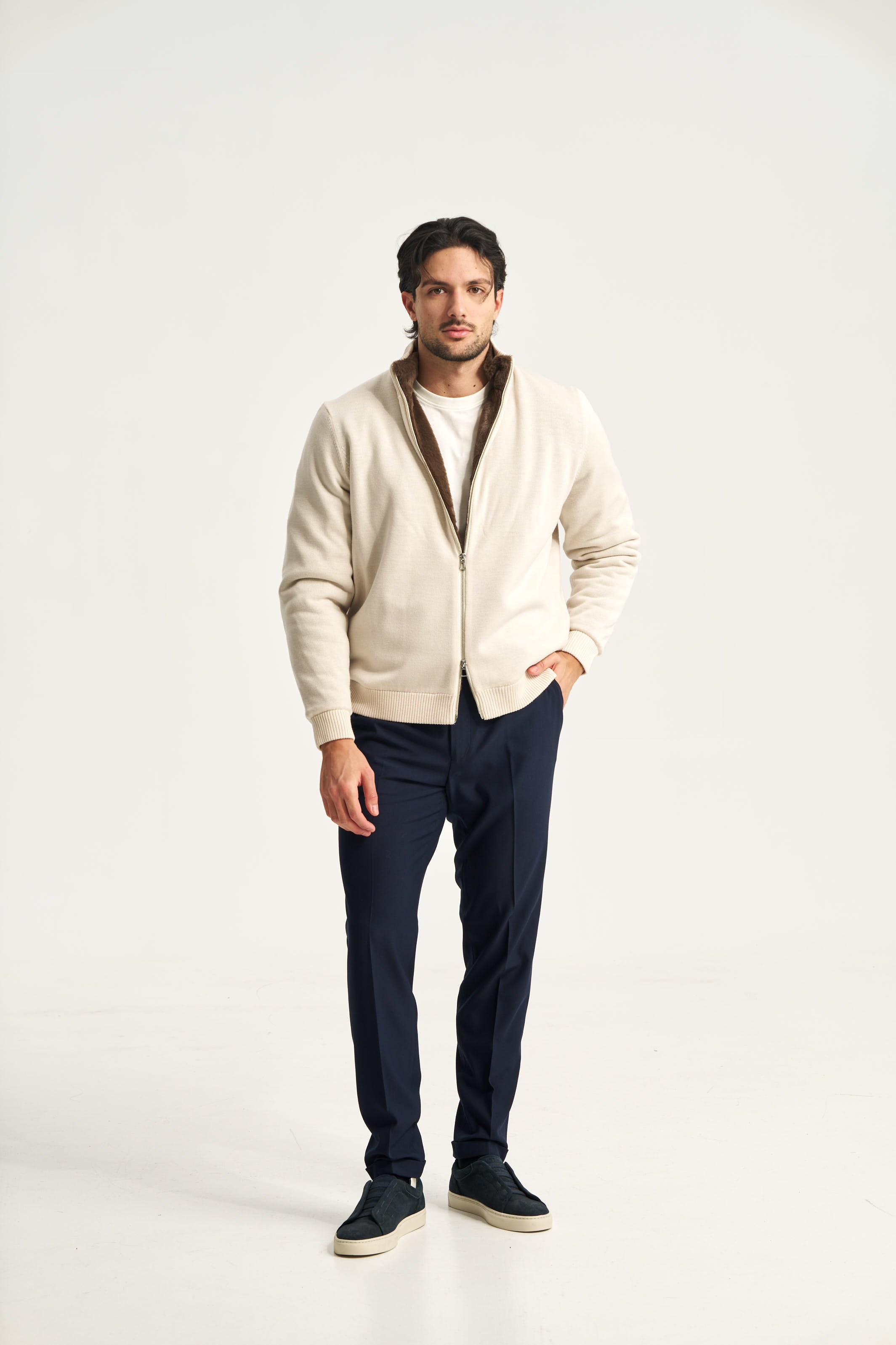 Milano Fur Jumper Beige