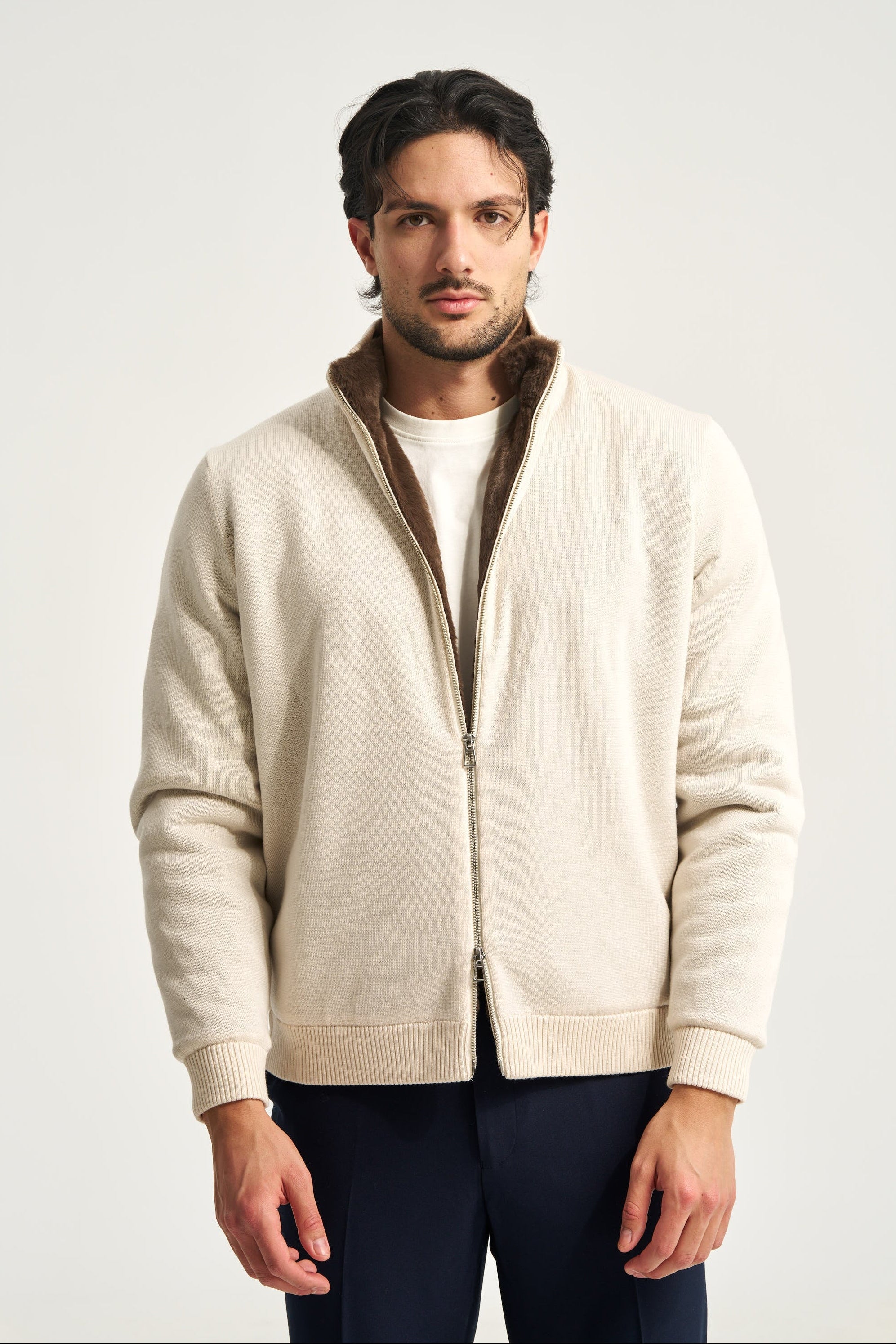 Milano Fur Jumper Beige