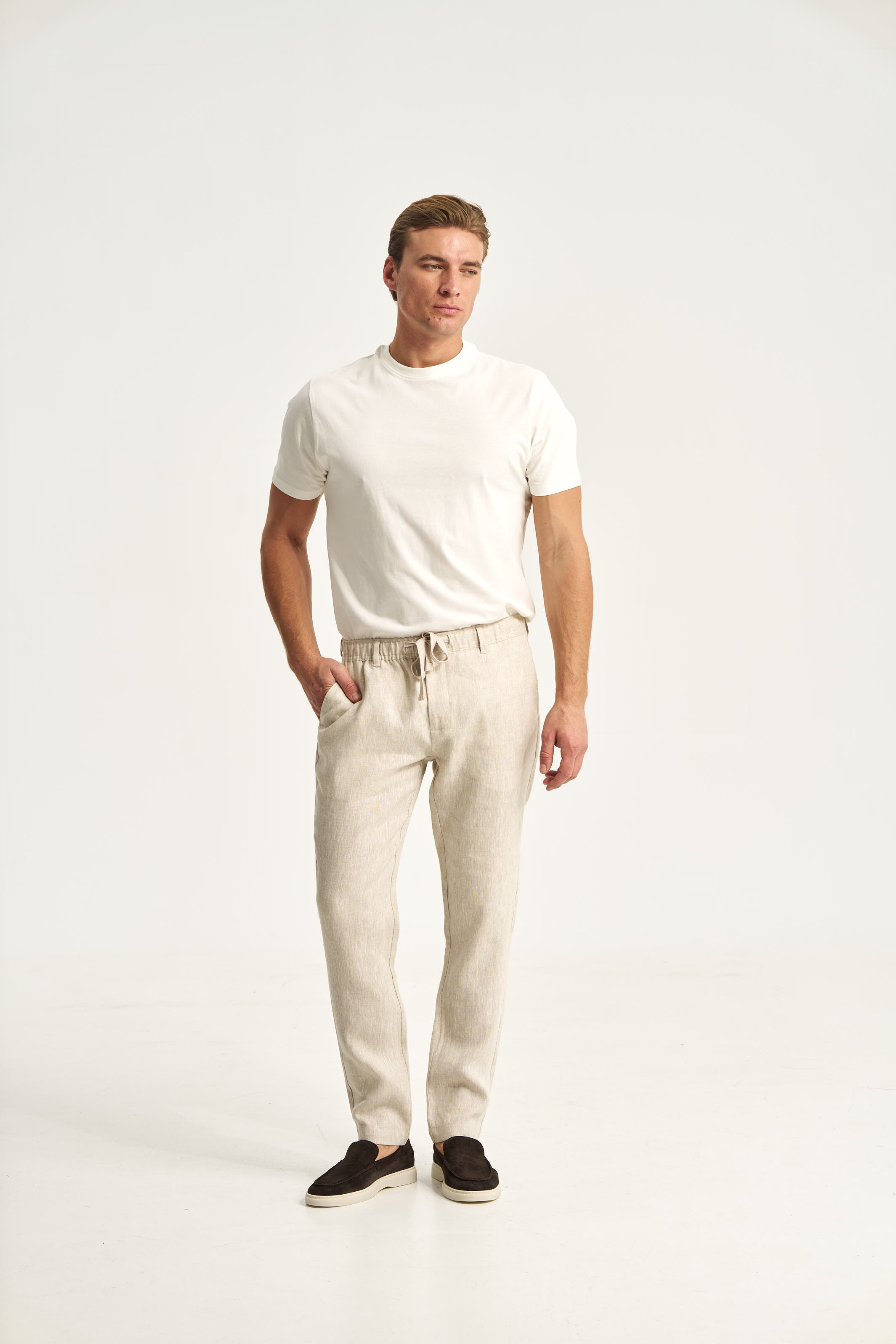 Linen Trousers Beige