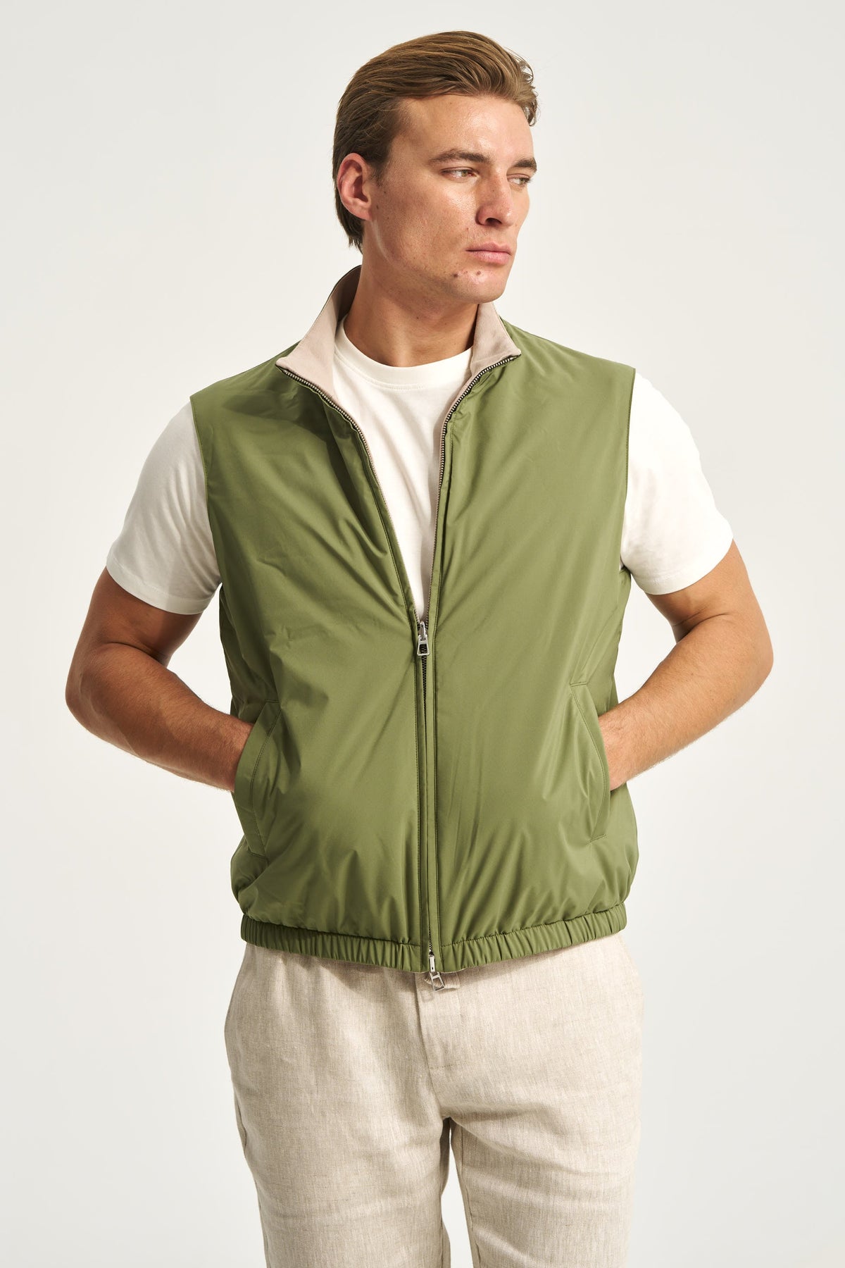 Como Reversible Vest Green