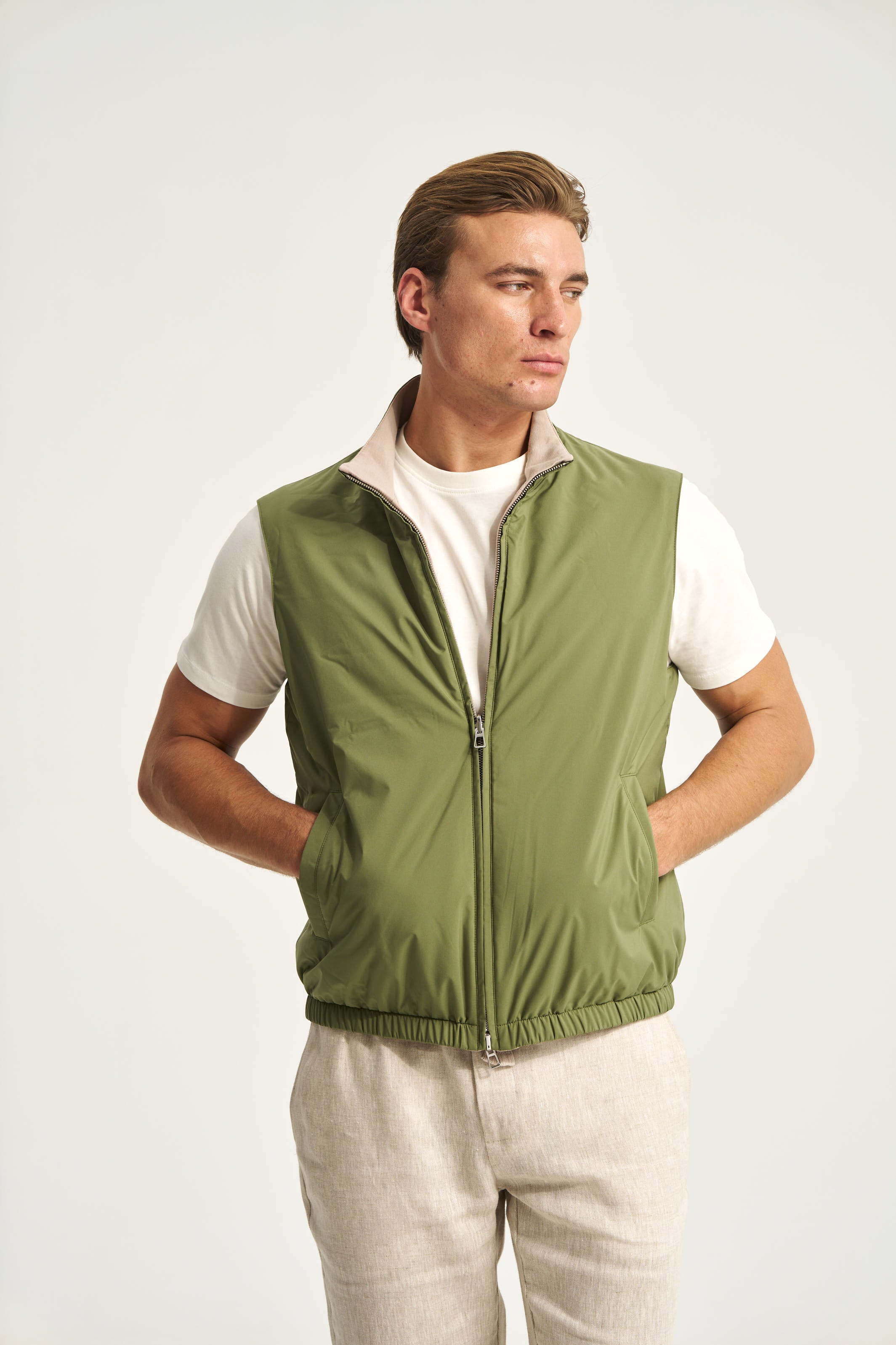 Como Reversible Vest Green