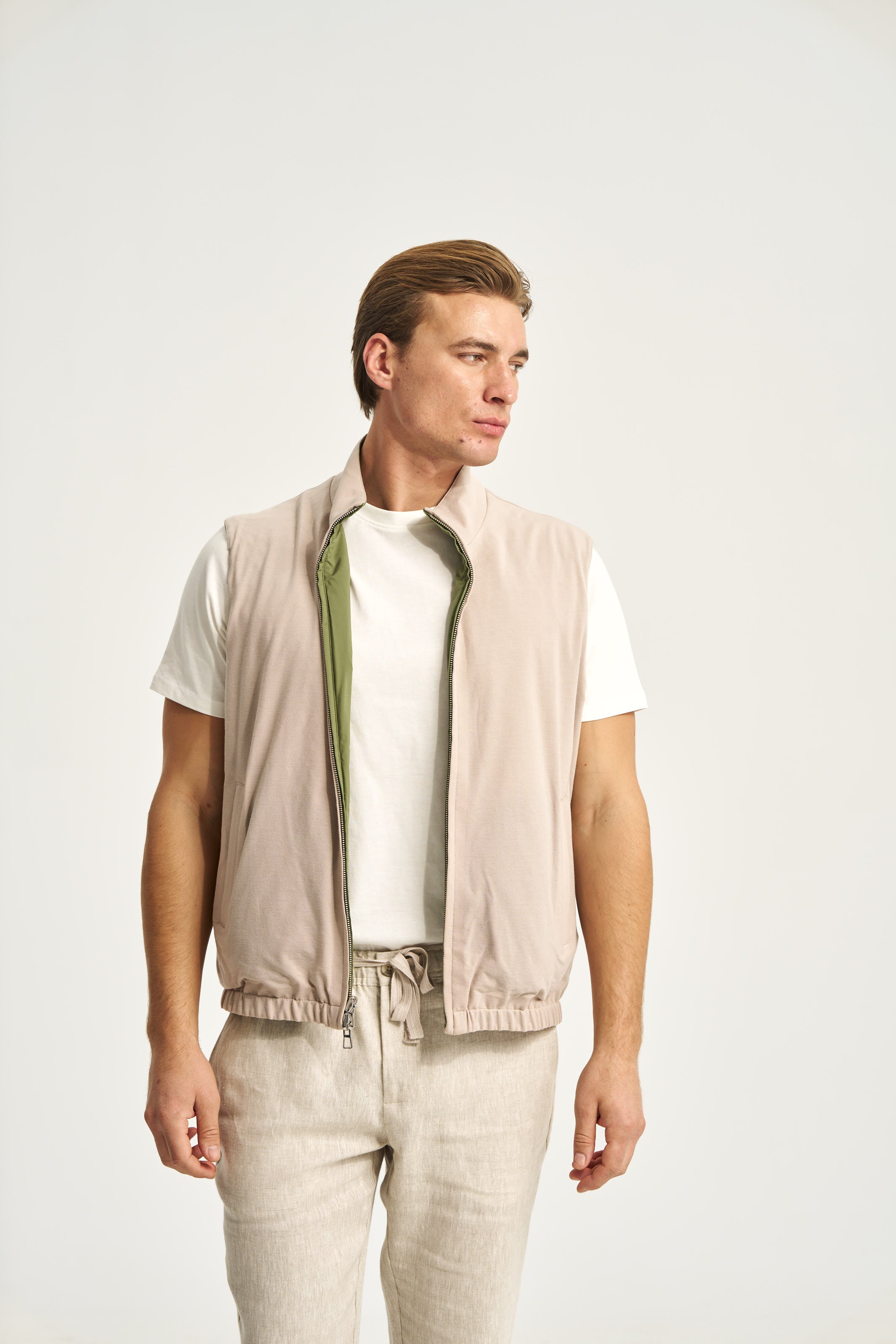 Como Reversible Vest Green