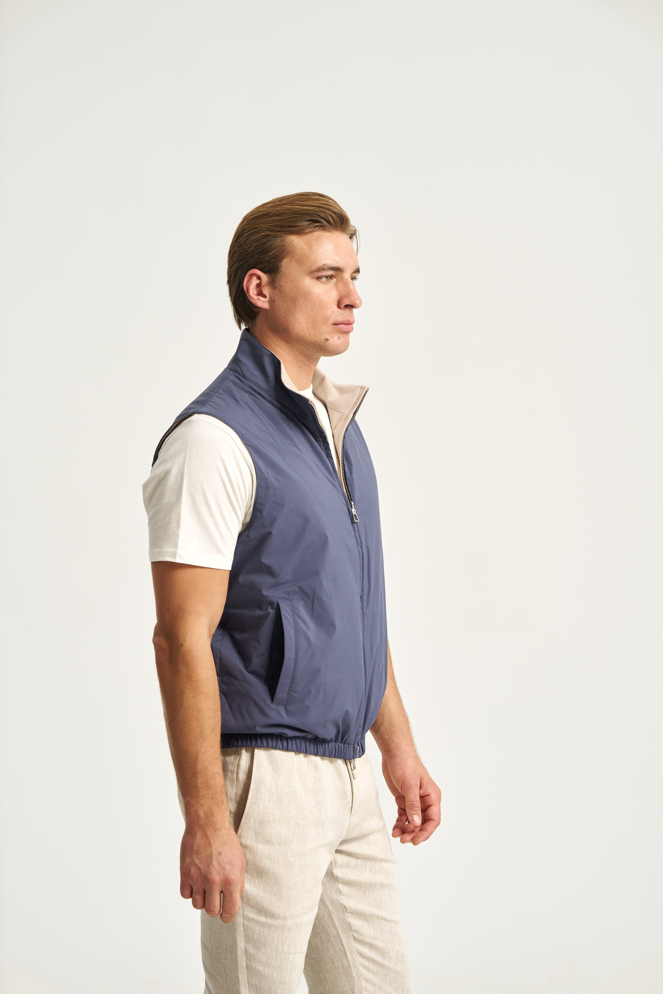Como Reversible Vest Blue