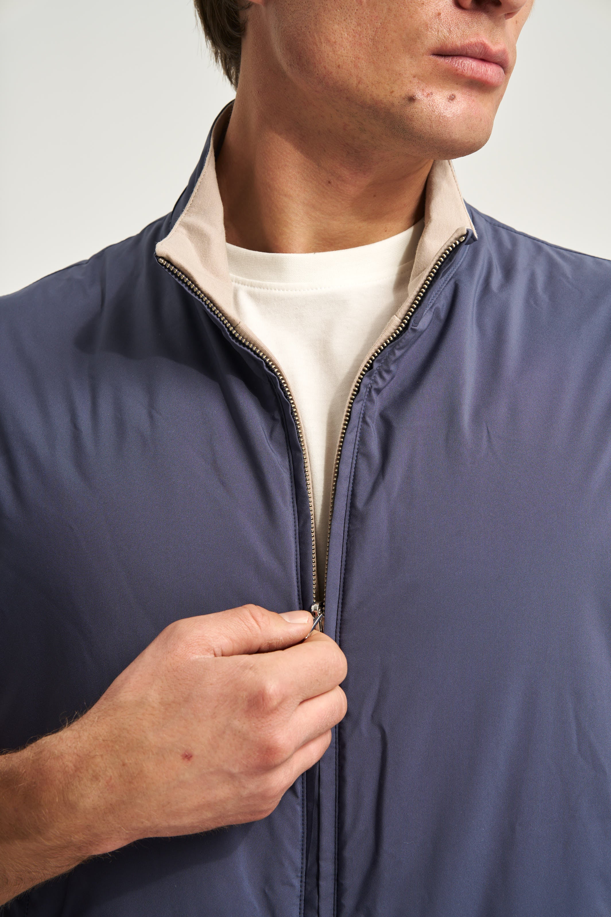 Como Reversible Vest Blue