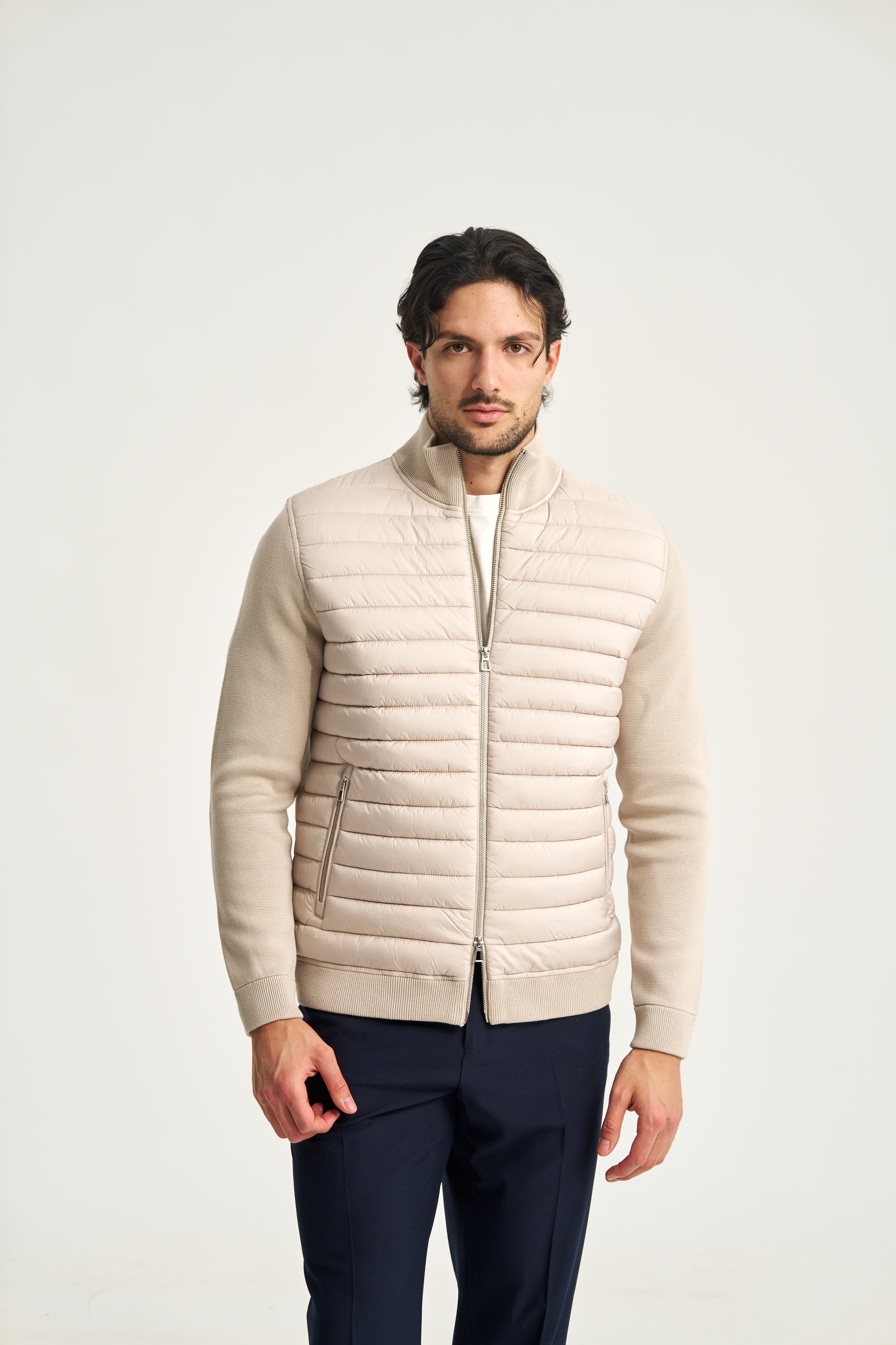 Avallon Padded Cardigan Beige