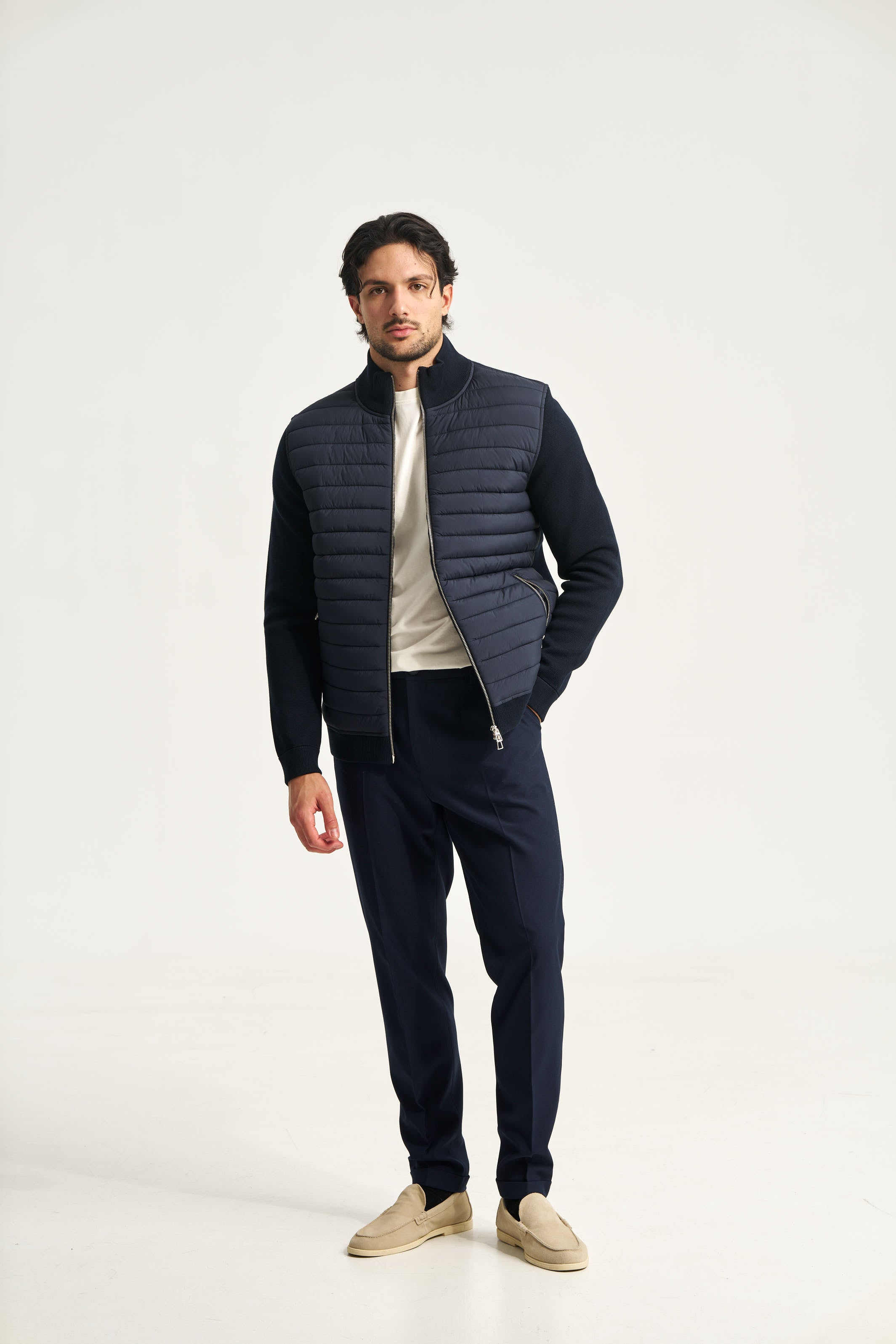 Avallon Padded Cardigan Navy
