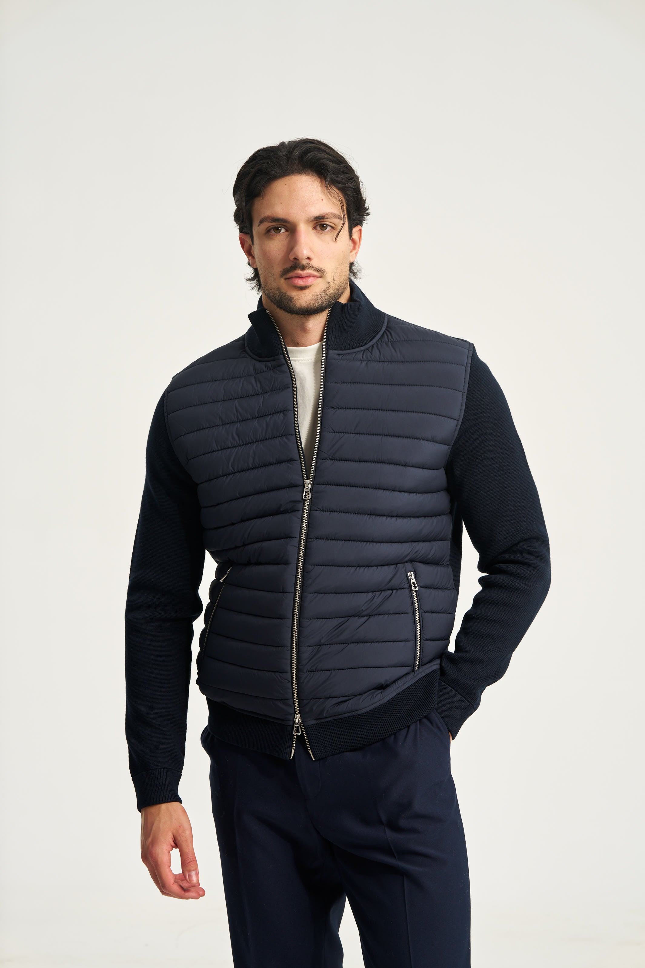 Avallon Padded Cardigan Navy