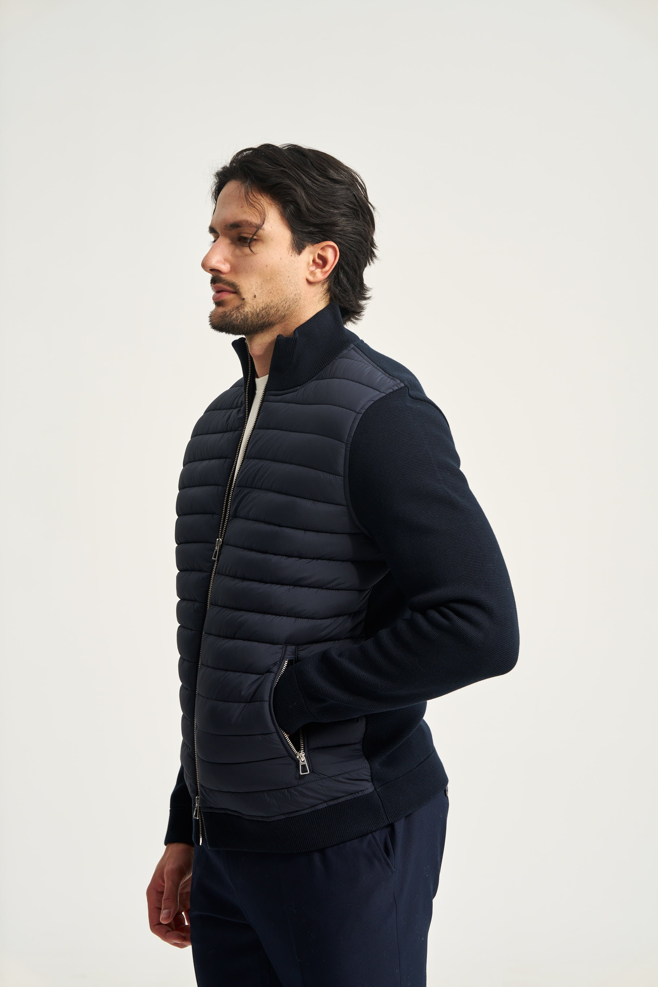 Avallon Padded Cardigan Navy