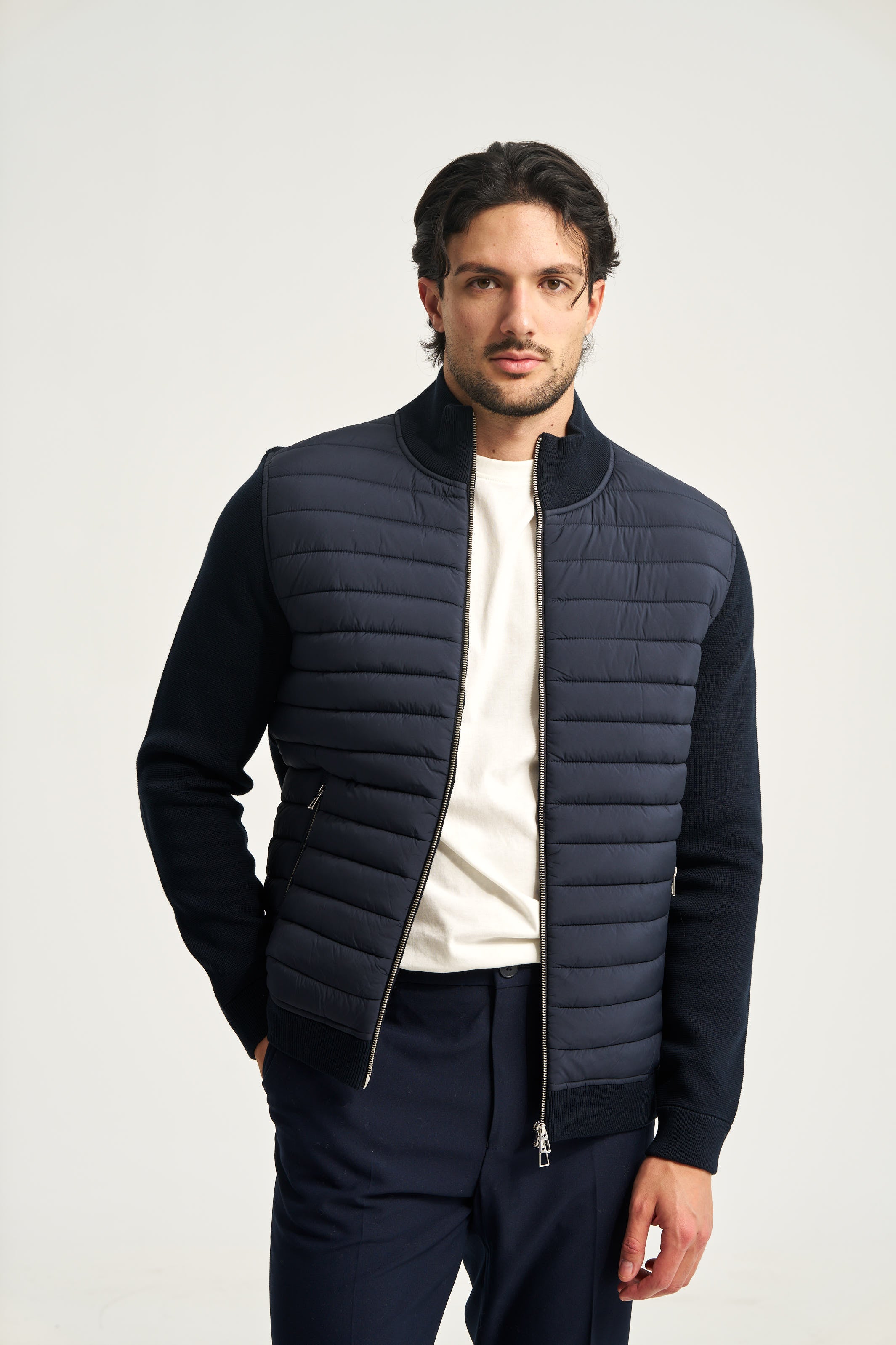 Avallon Padded Cardigan Navy