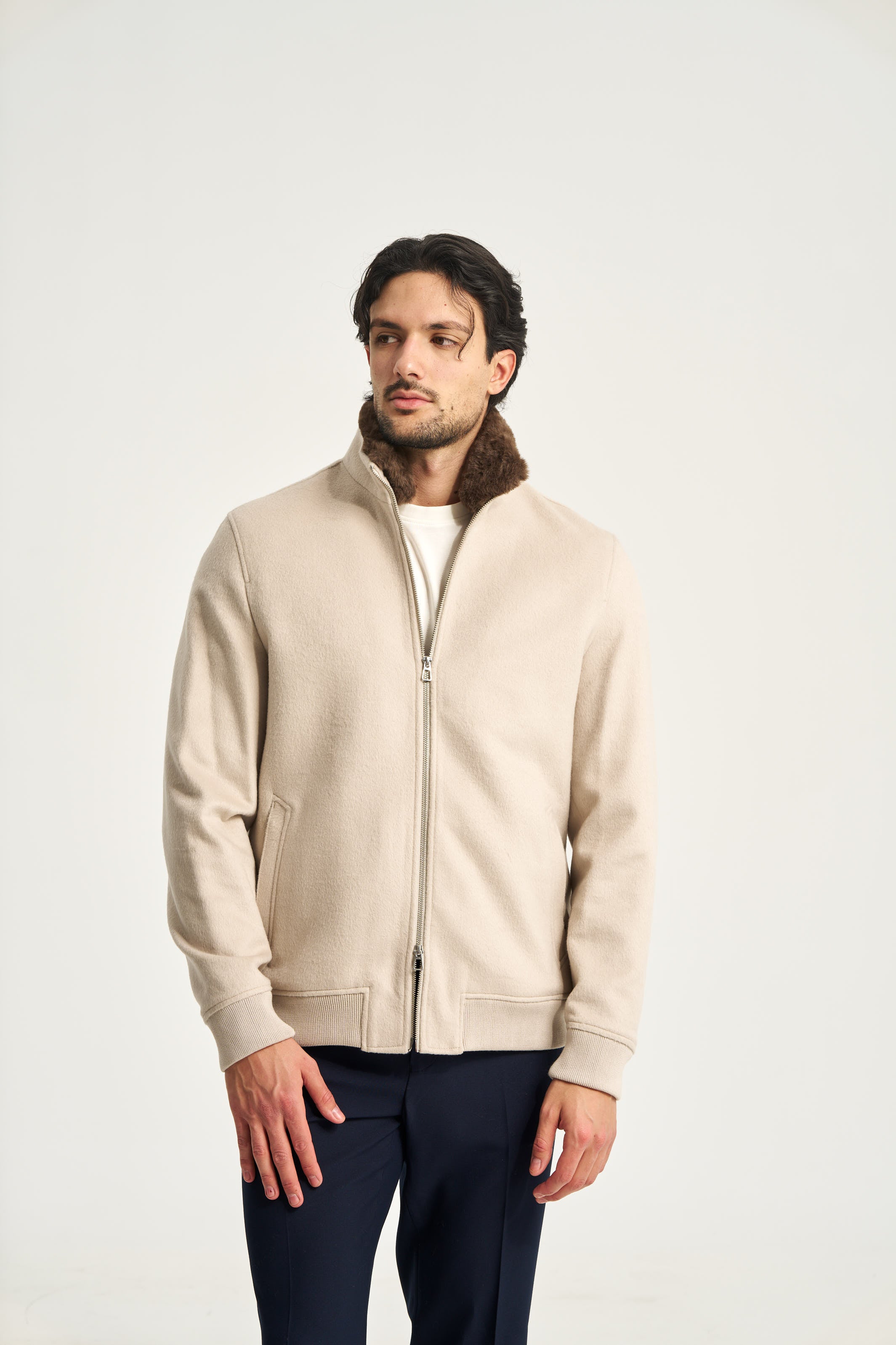 Florence Fur Jacket Beige